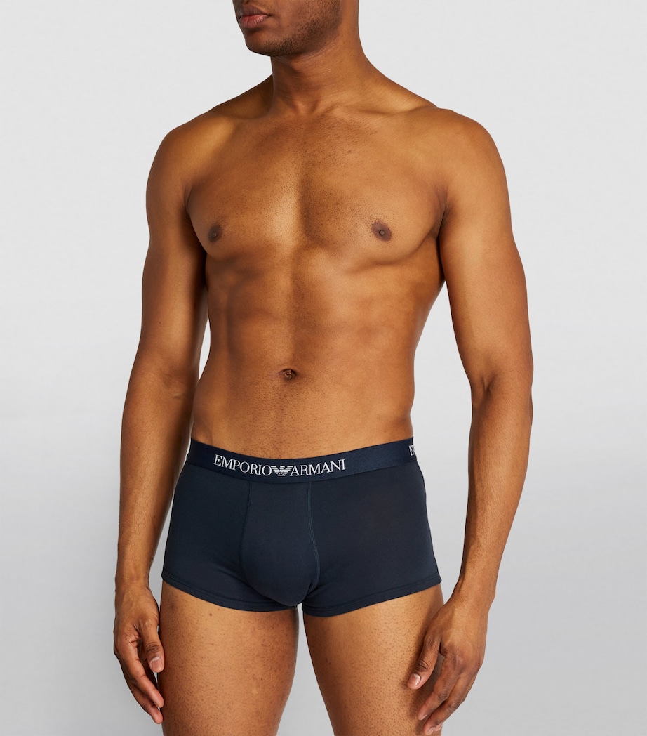 Pure Cotton Trunks (Pack of 3) 40510 WHITE/GRY/MRNE Image 2