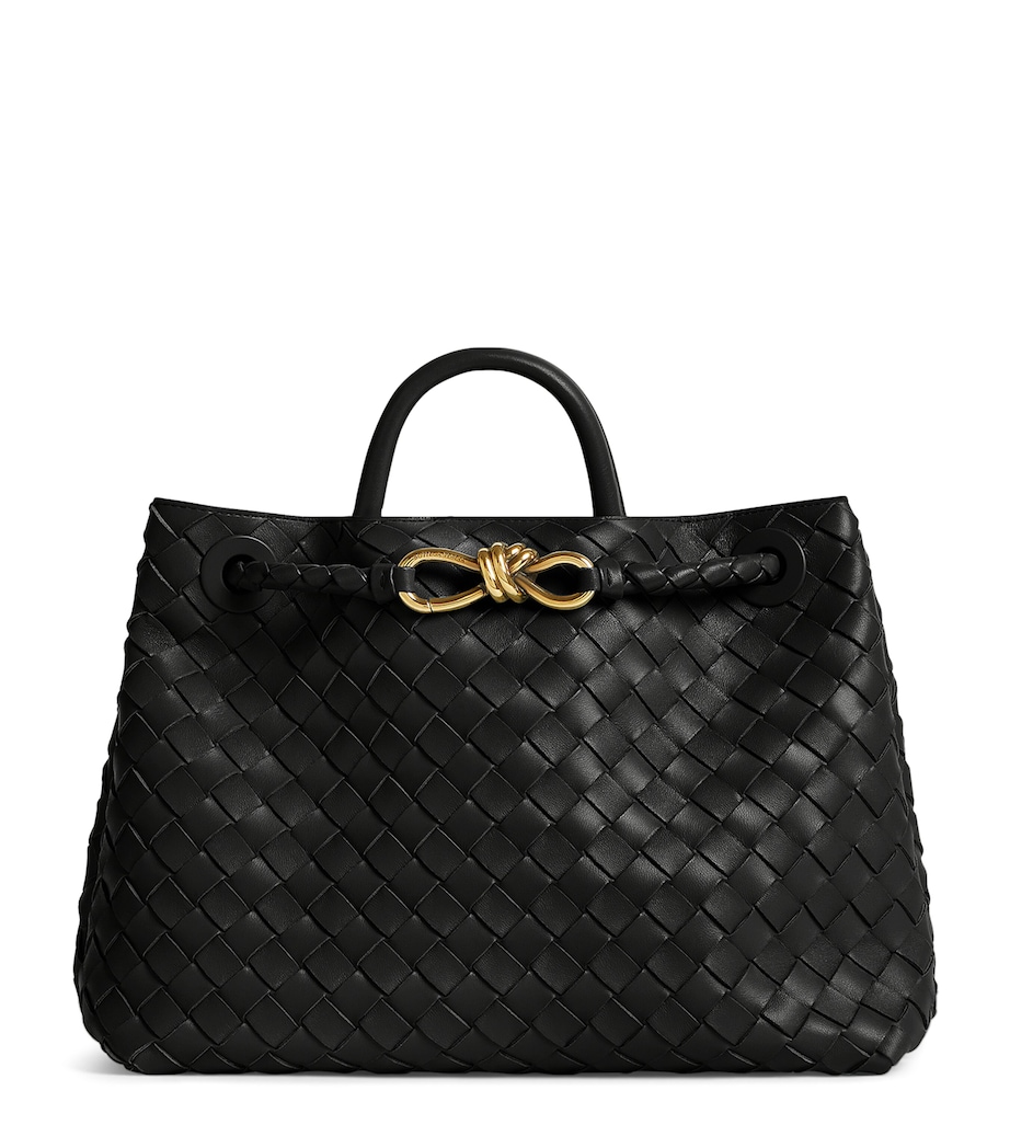 Leather Andiamo Top-Handle Bag BLACK-M BRASS-BLACK Image 1