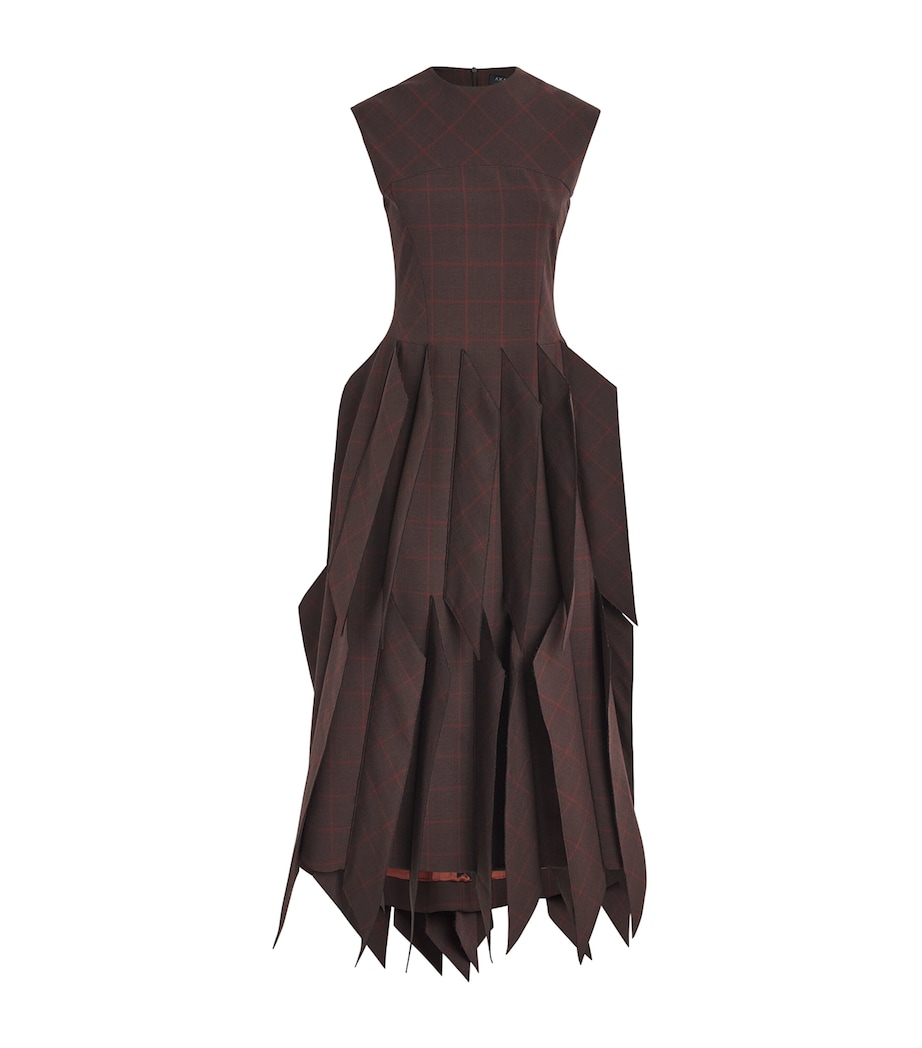 Panel Appliqué Midi Dress BROWN Image 1