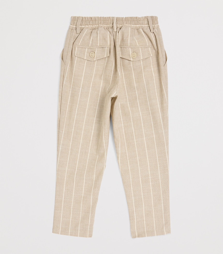 Pinstripe Trousers (2-16 Years) 167AV BEIGE/AVORIO Image 2