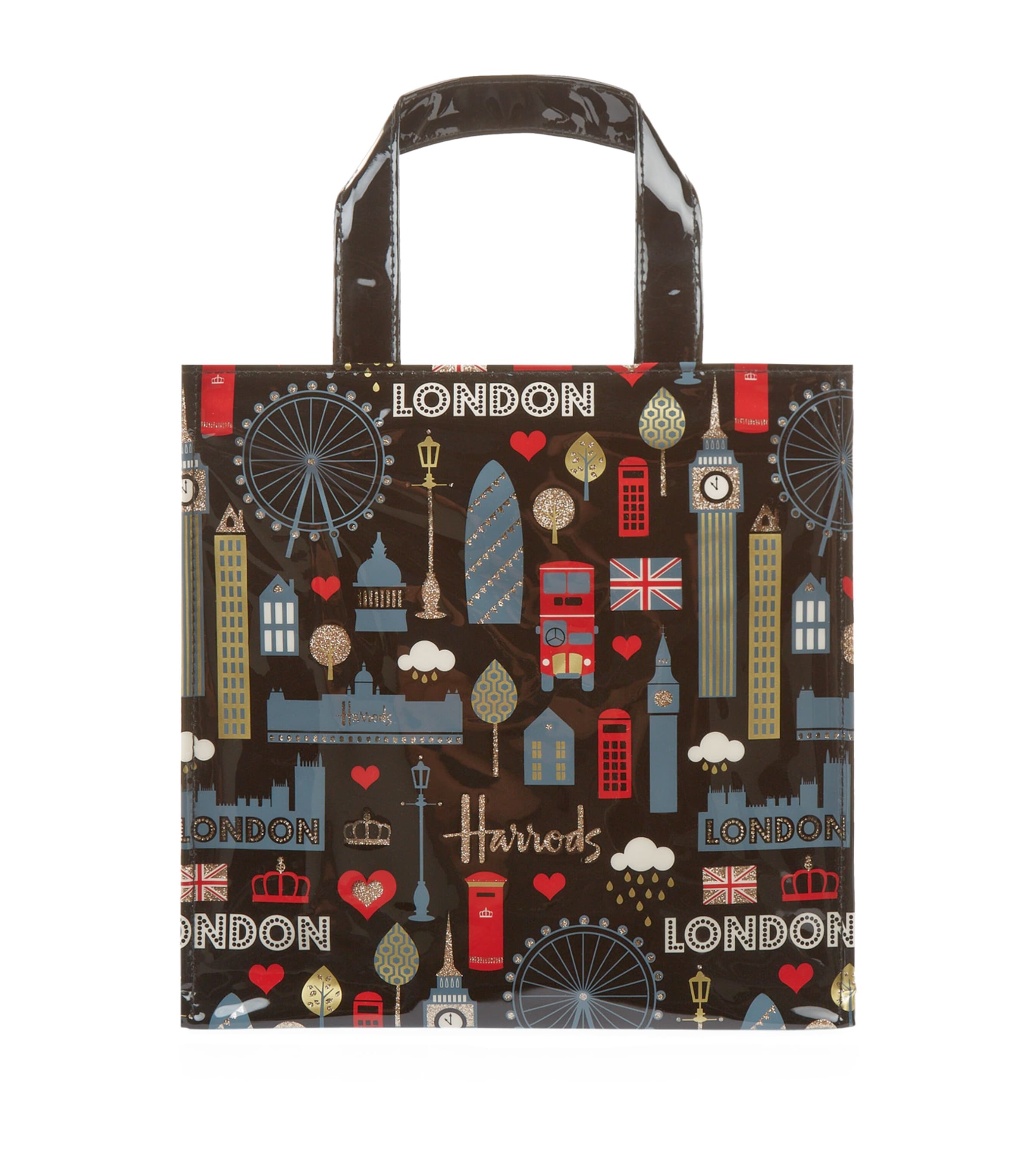 Harrods Small Glitter London Shopper Bag Harrods UK