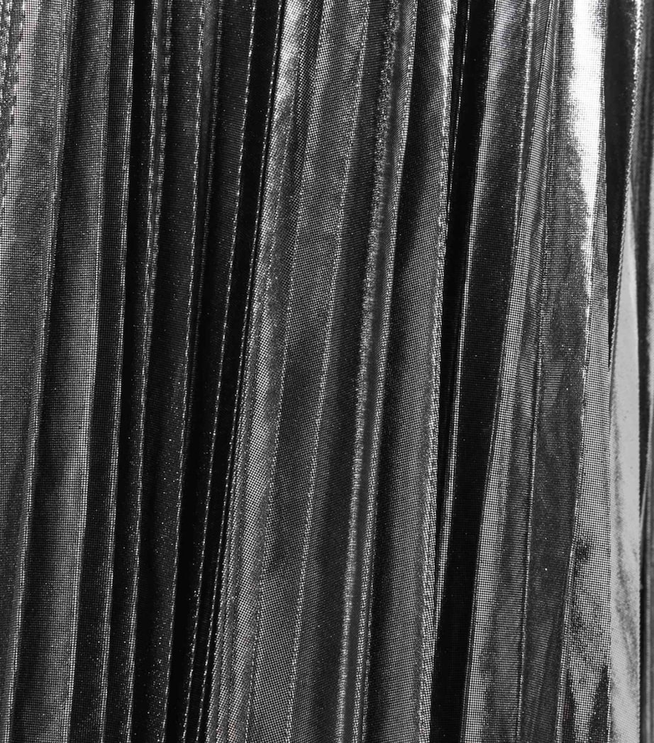 AllSaints Womens Pleated Jax Maxi Skirt Metallic Silver Image 8