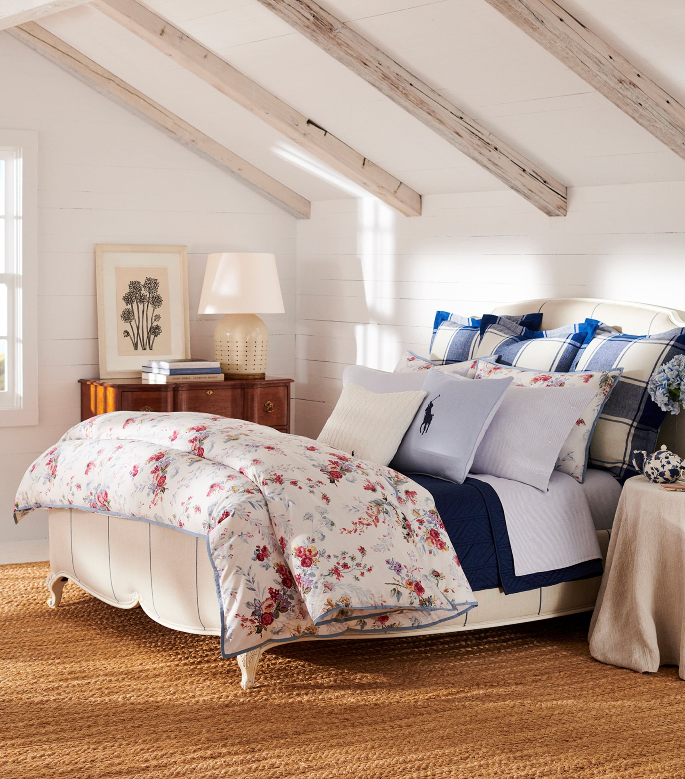 Oxford Polo Pony Cushion Cover (50cm x 50cm) BLUE Image 6