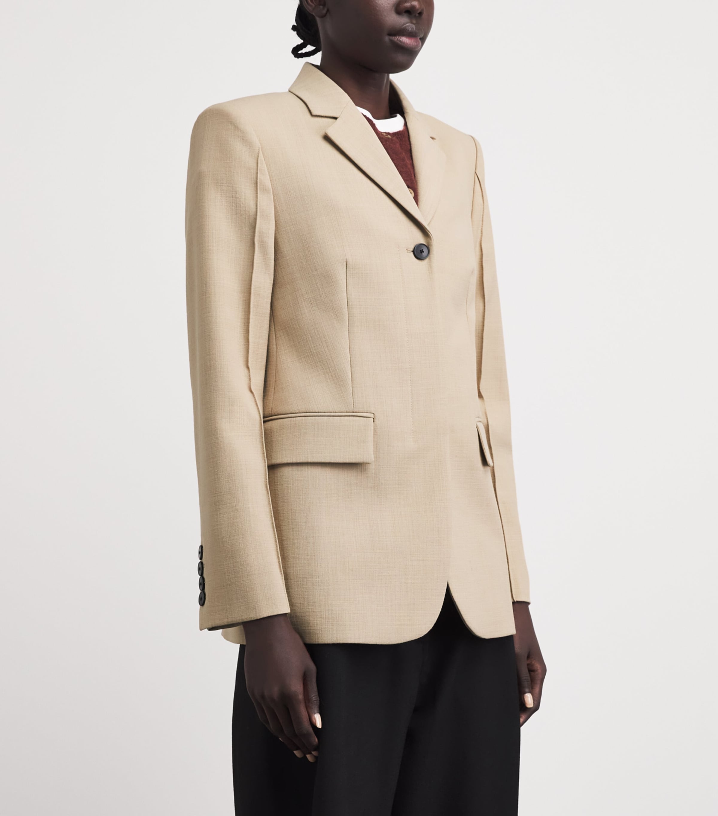 ME+EM Womens Slim Contour Blazer Sand Image 4