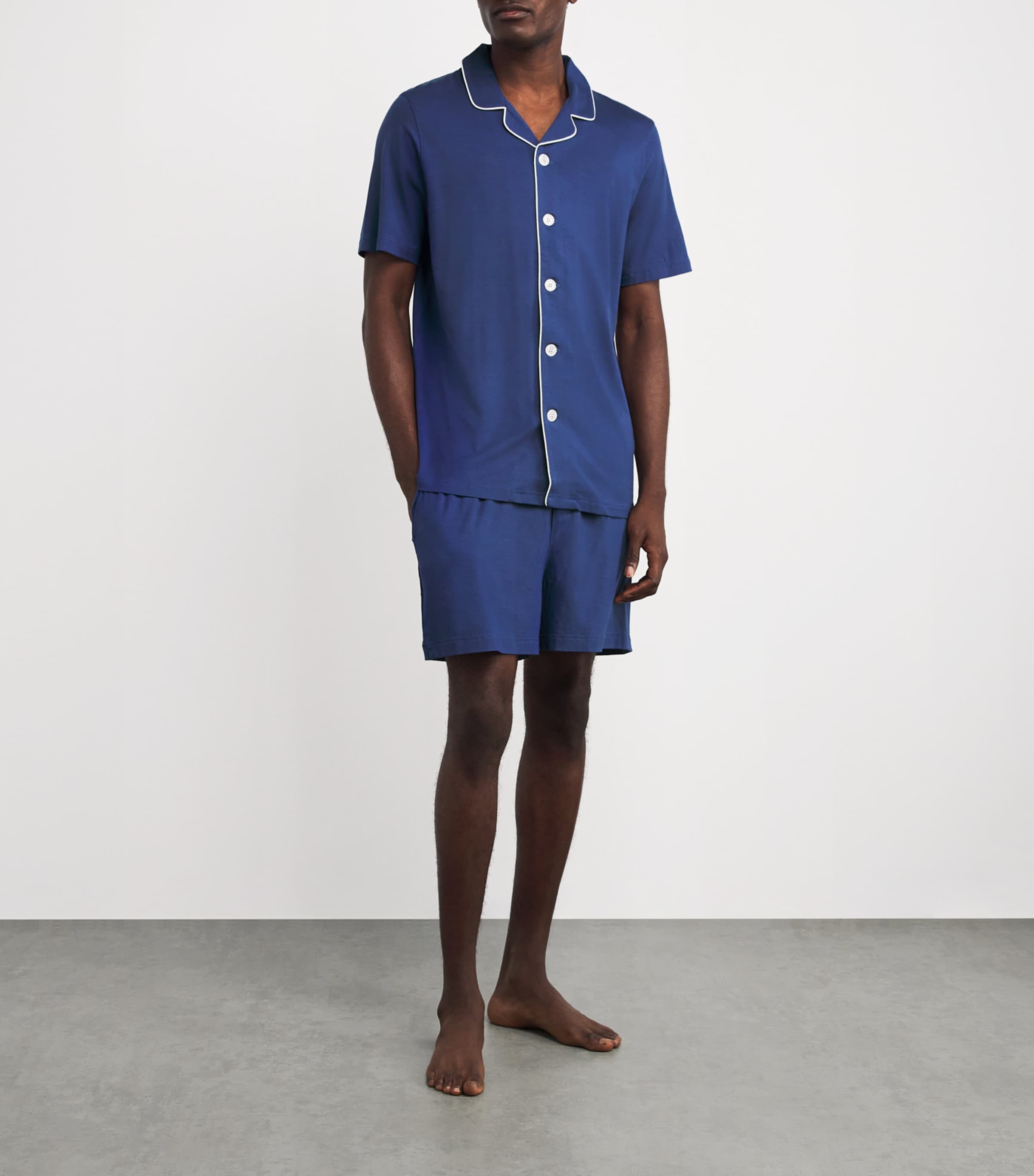 Micromodal Short Basel Pyjama Set BLUE Image 2