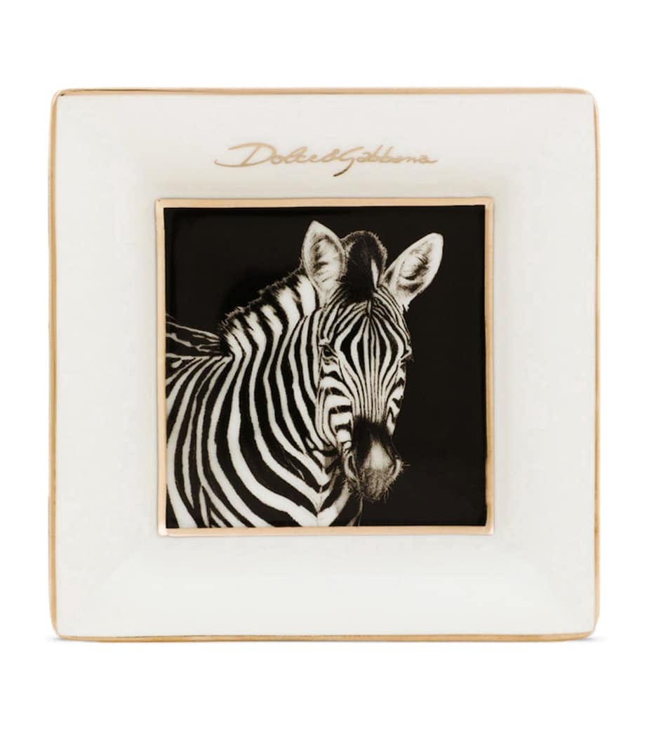 Set of 3 Porcelain Zebra Decorative Square Plates (10cm) UZ004-ZEBRA Image 5