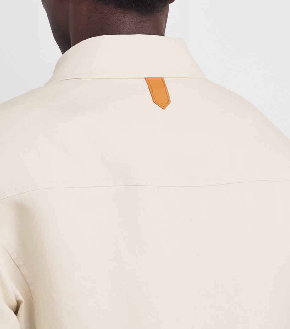 Linen Suede-Trim Jacket 1 Image 6