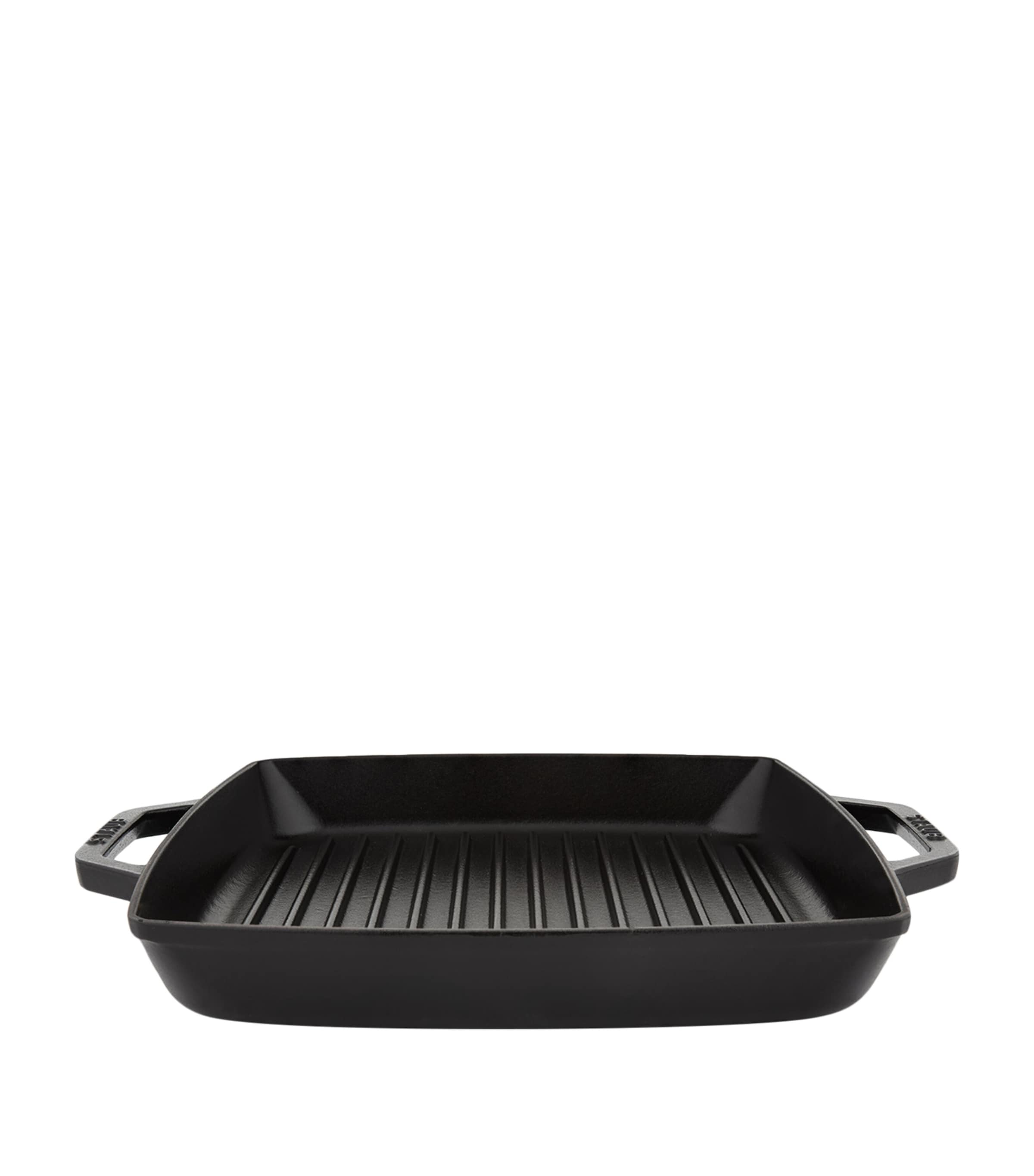 Staub Double Handle Square Grill In Black