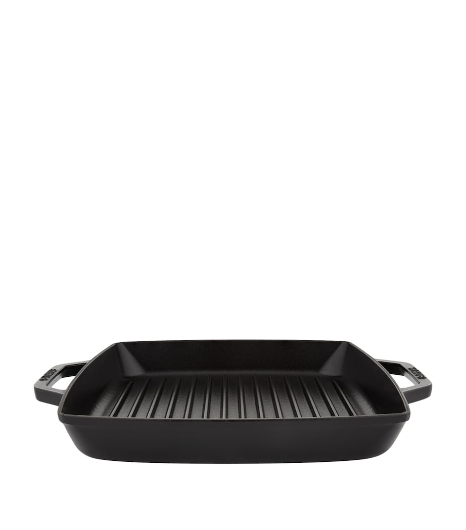Double Handle Square Grill (28cm) BLACK Image 1