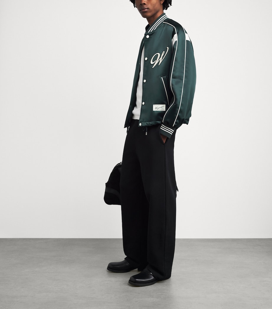 Wooyoungmi Mens Logo Baseball Jacket Fresh Green Image 2