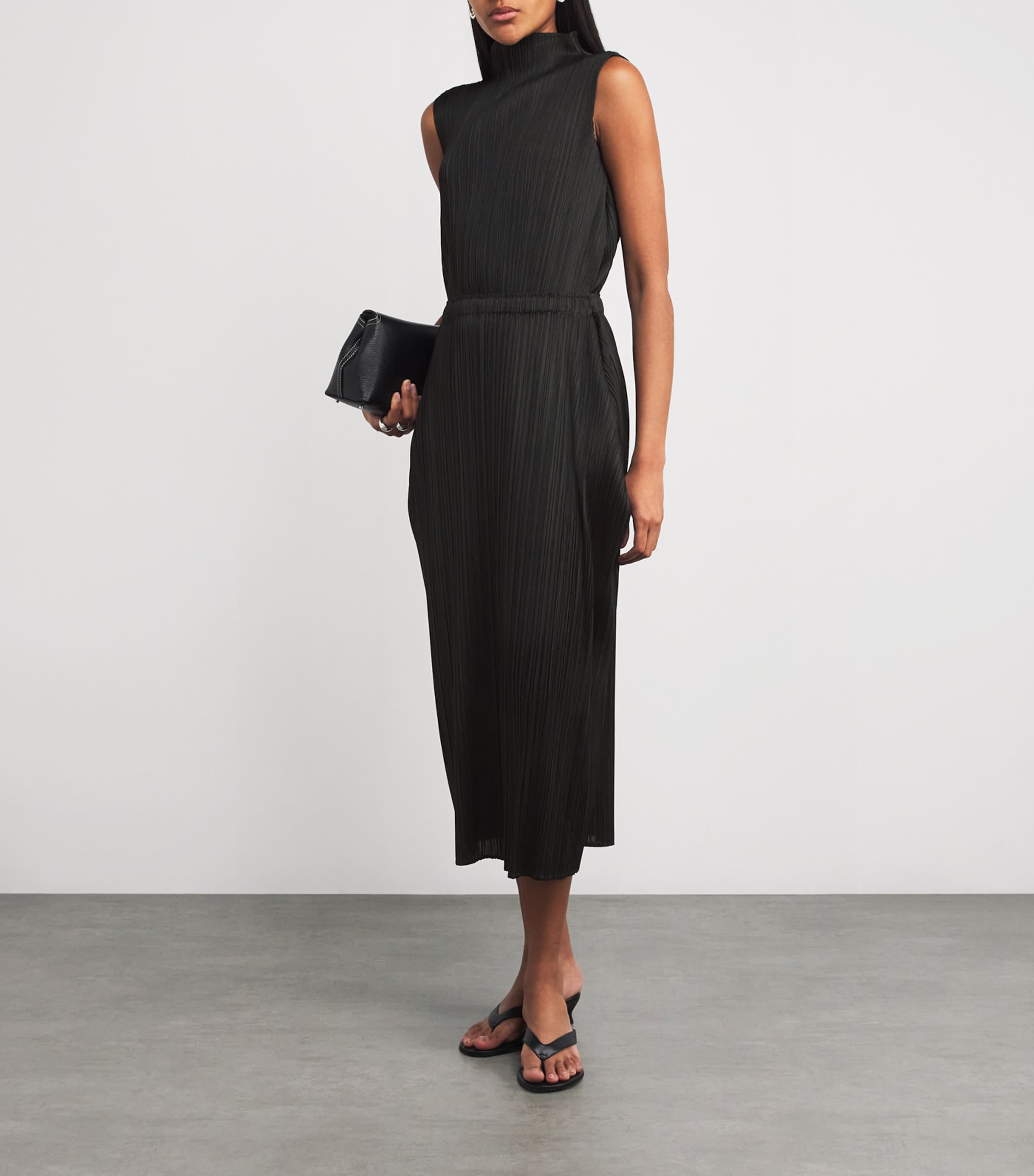 Pleats Please Issey Miyake Black Lamp Shade Midi Skirt | Harrods AE