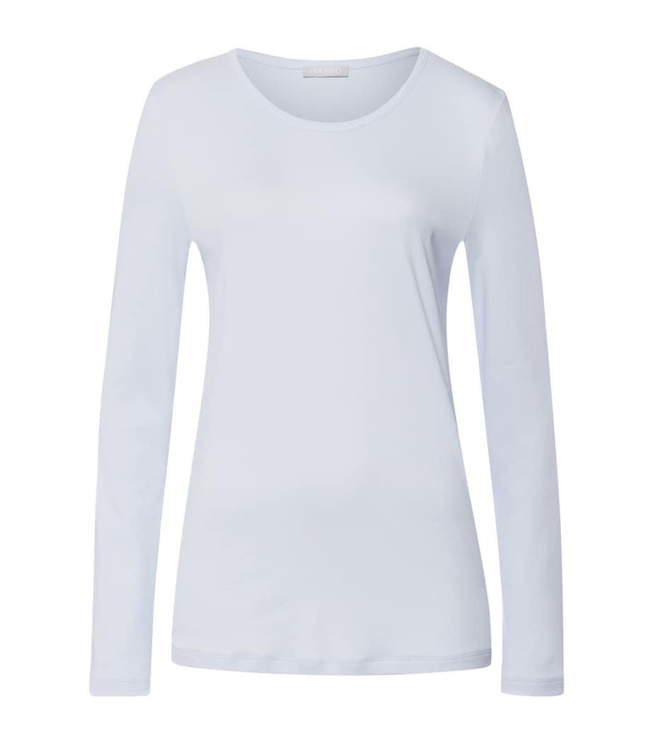 Cotton Long-Sleeve T-Shirt POWDER BLUE Image 1