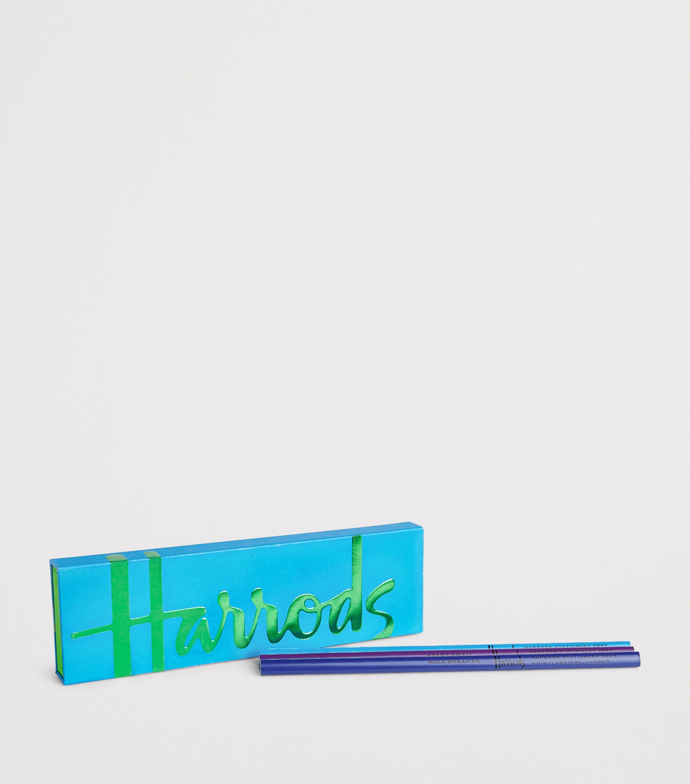 Harrods Logo Pencils (Set of 6) Blue Image 2