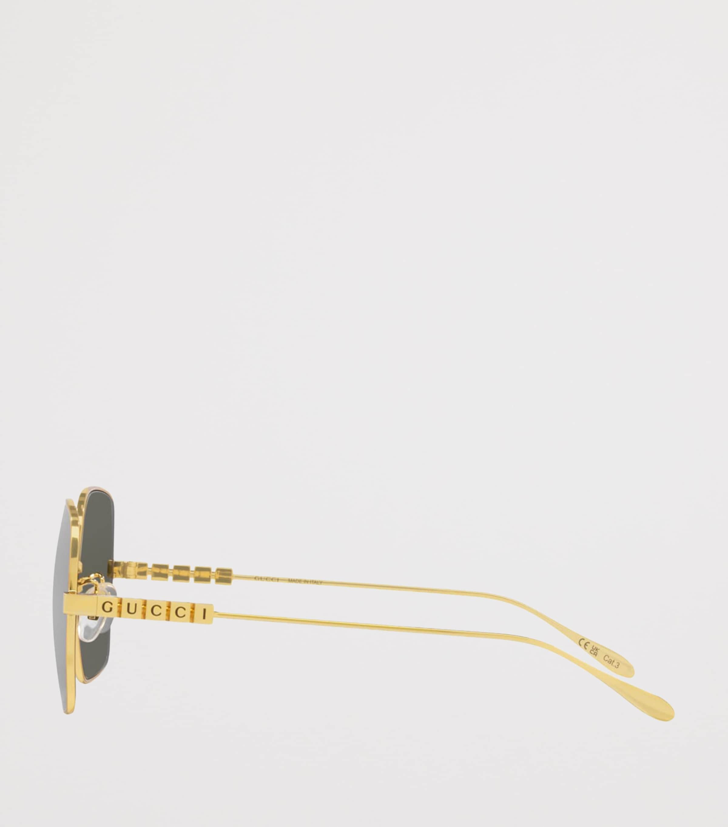 Gucci Metal GG1434S Sunglasses Gold Image 3
