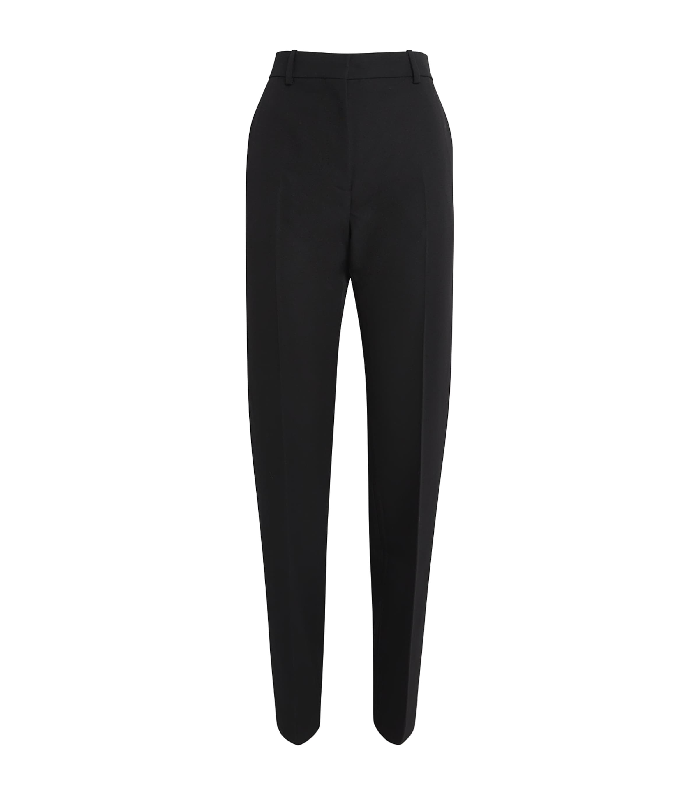Jacquemus Virgin Wool Straight Trousers In Black