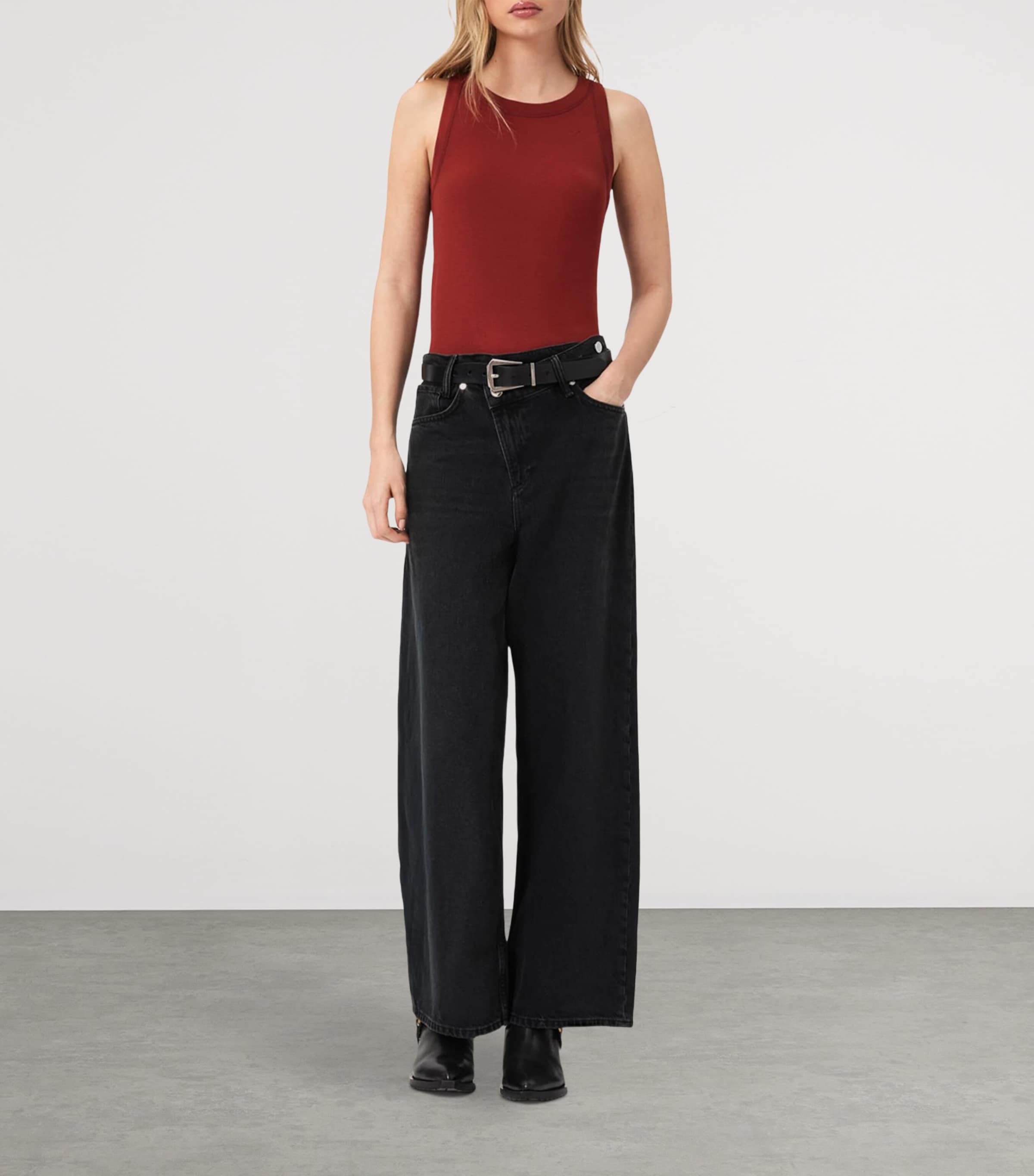 AllSaints Womens Rina Tank Top Paprika Red Image 2