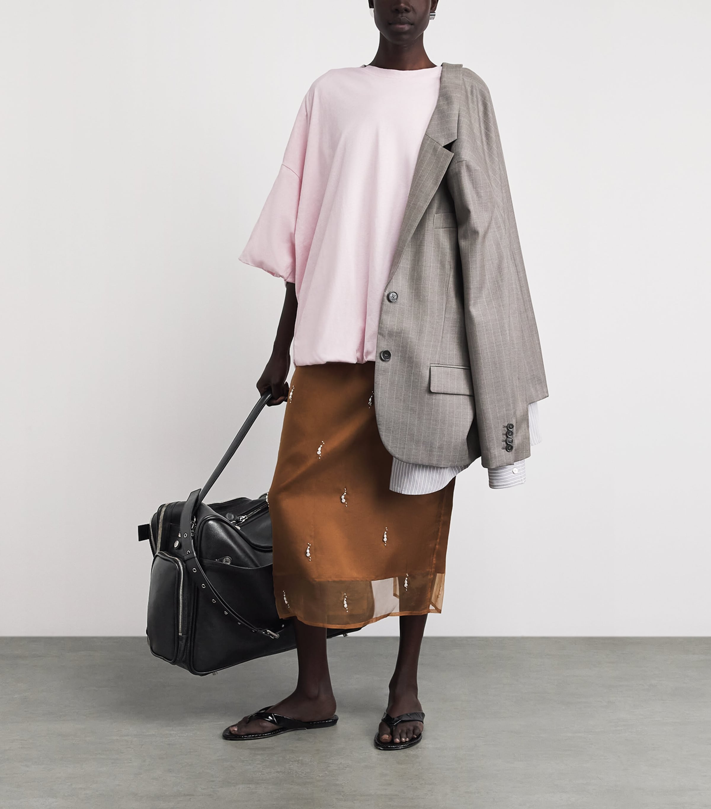 Acne Studios Leather Camero Hotel Shoulder Bag Black Image 4