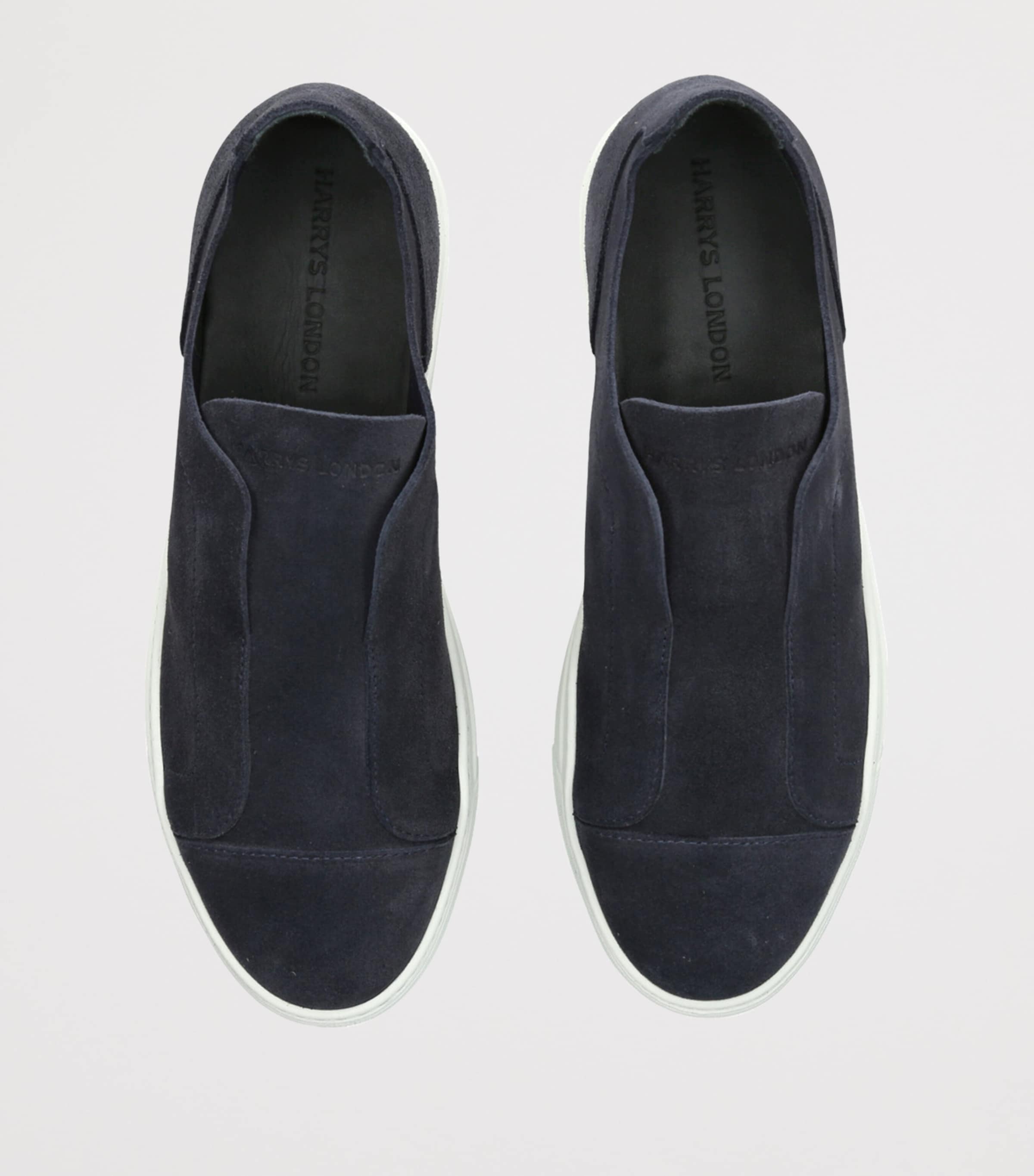 Suede Aaron U Slip-On Sneakers NAVY Image 4