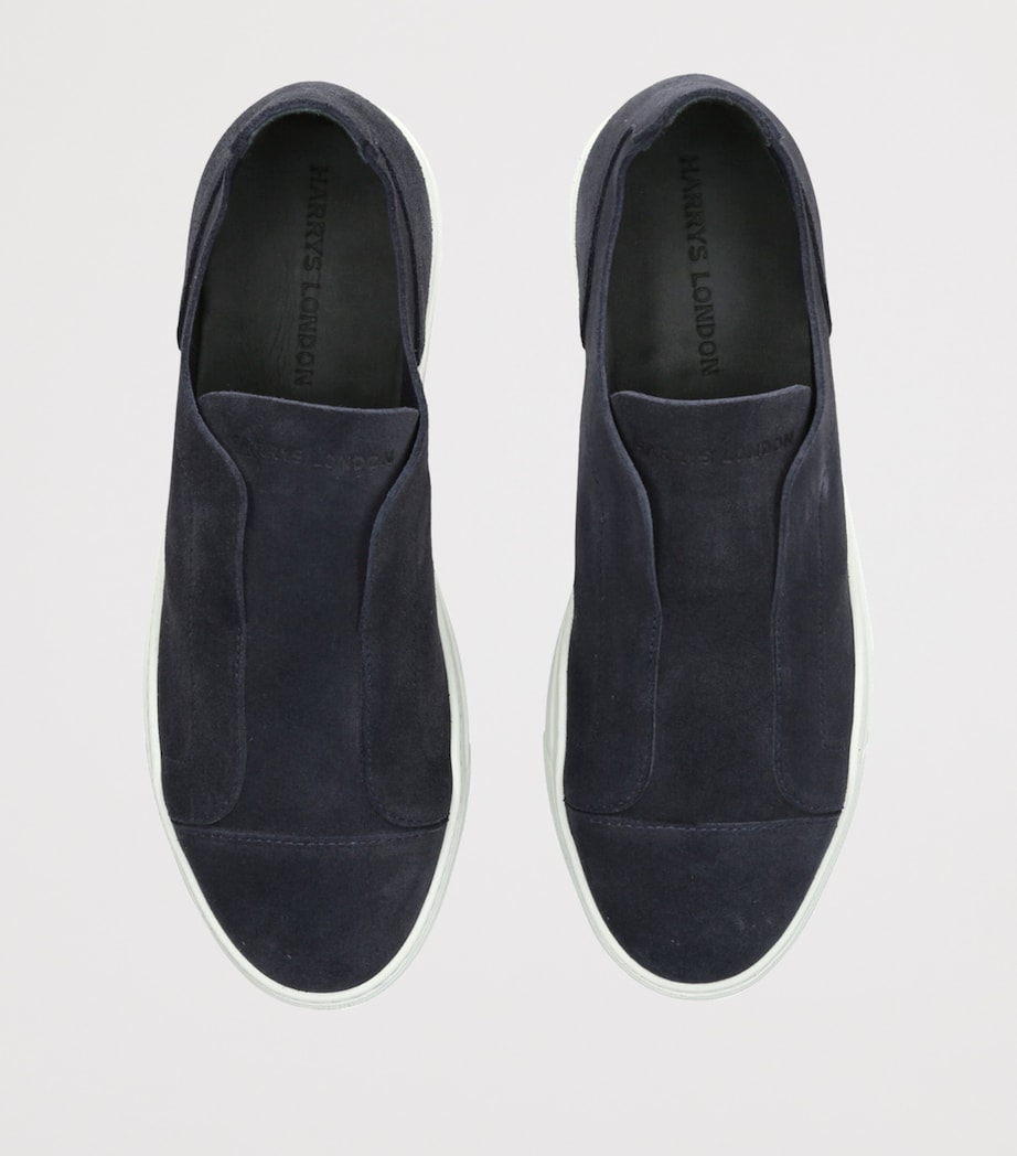 Suede Aaron U Slip-On Sneakers NAVY Image 4