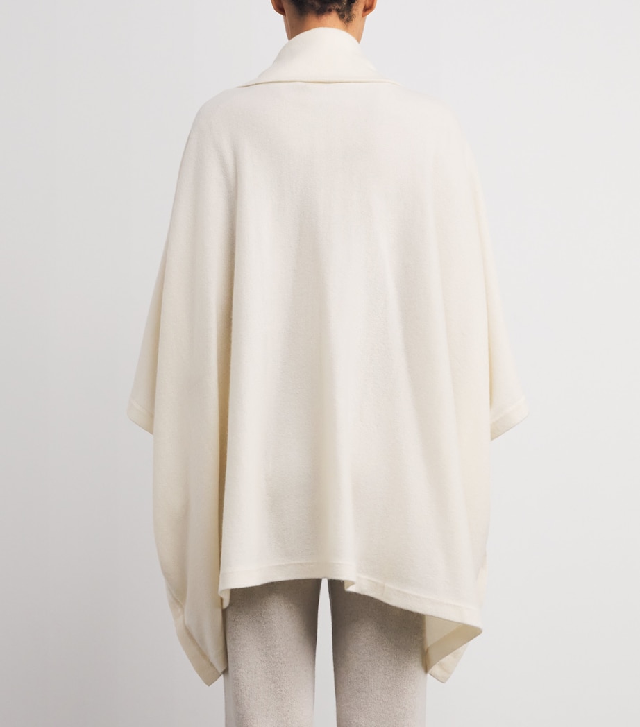 Cashmere Embellished Carmen Cape WINTER WHITE/SI Image 4