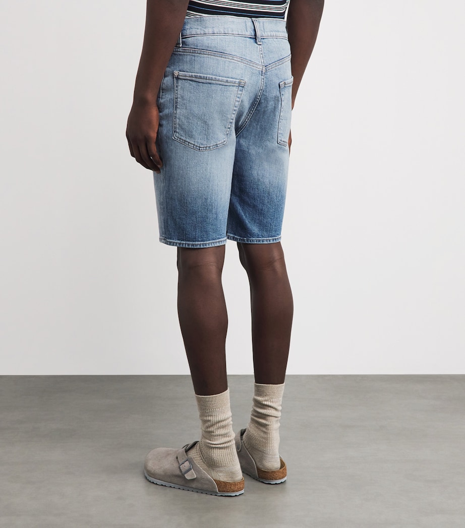 7 For All Mankind Mens Heirloom Jean Shorts Light Blue Image 5