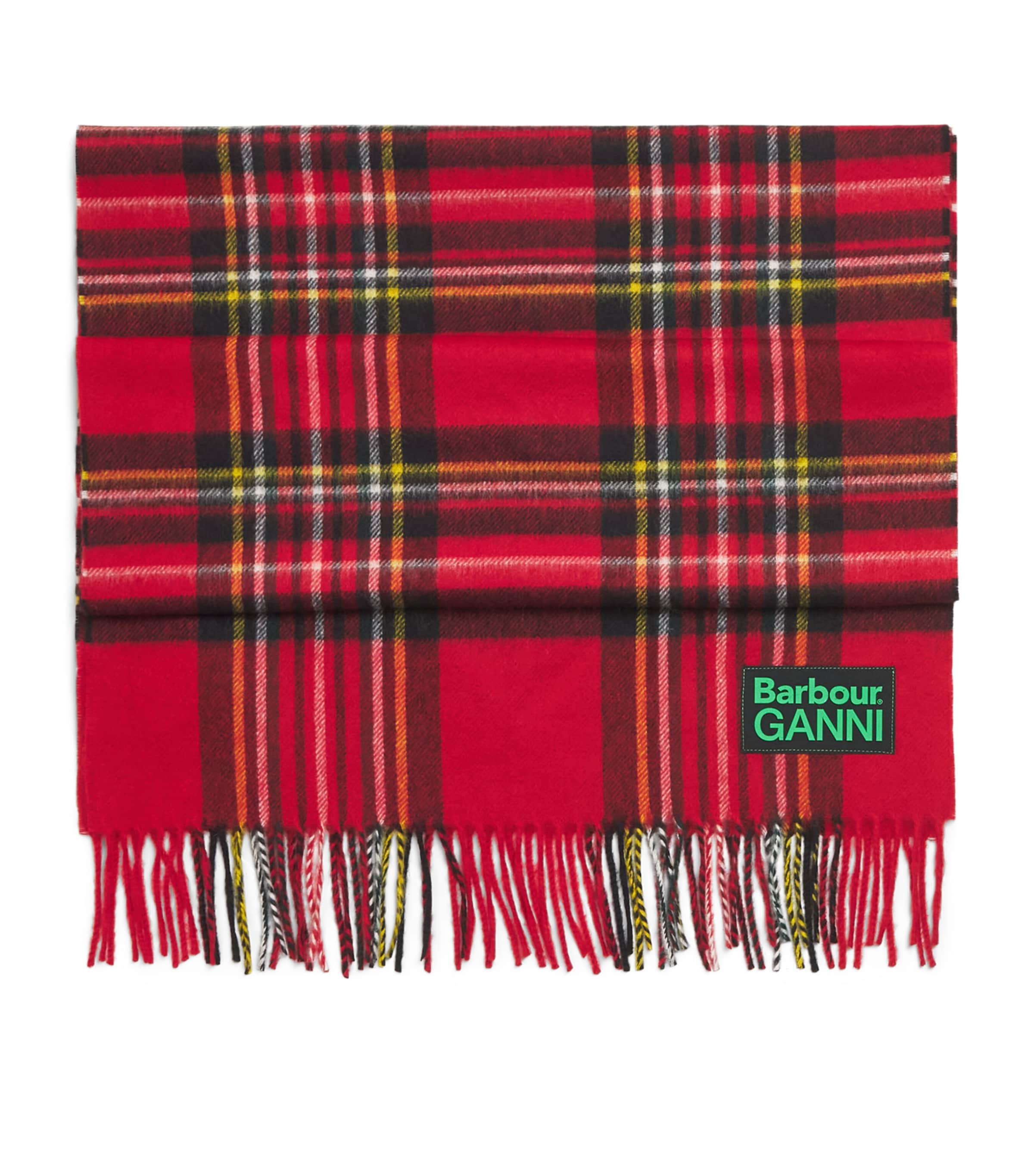 x GANNI Wool Tartan Scarf CLSSC/RYL STWRT TRTN Image 1