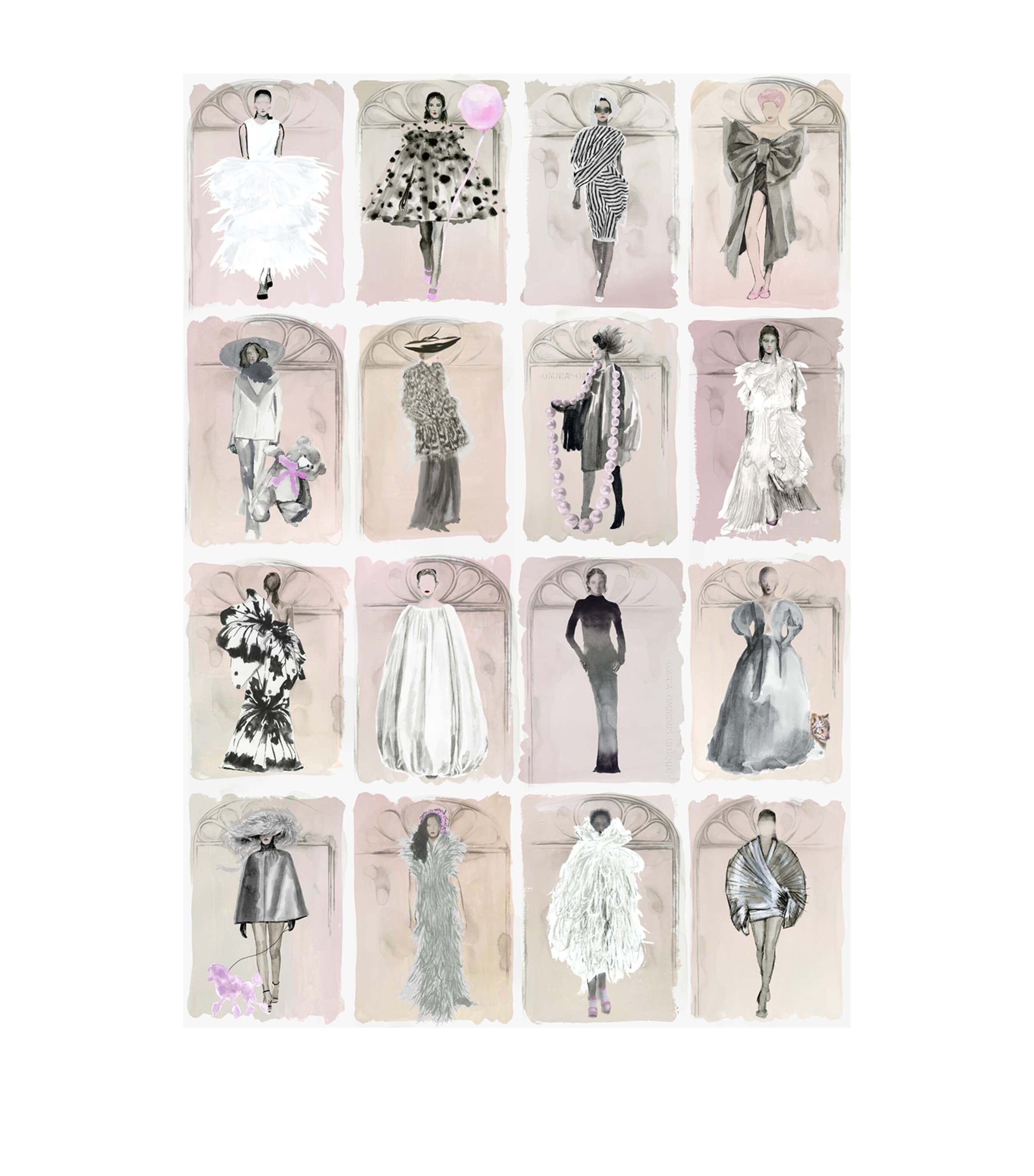 x Harrods Interior Design 175 Anniversary Edition Couture Carousel Window Wallpaper - Blush Pearl BLUSH PEARL Image 1