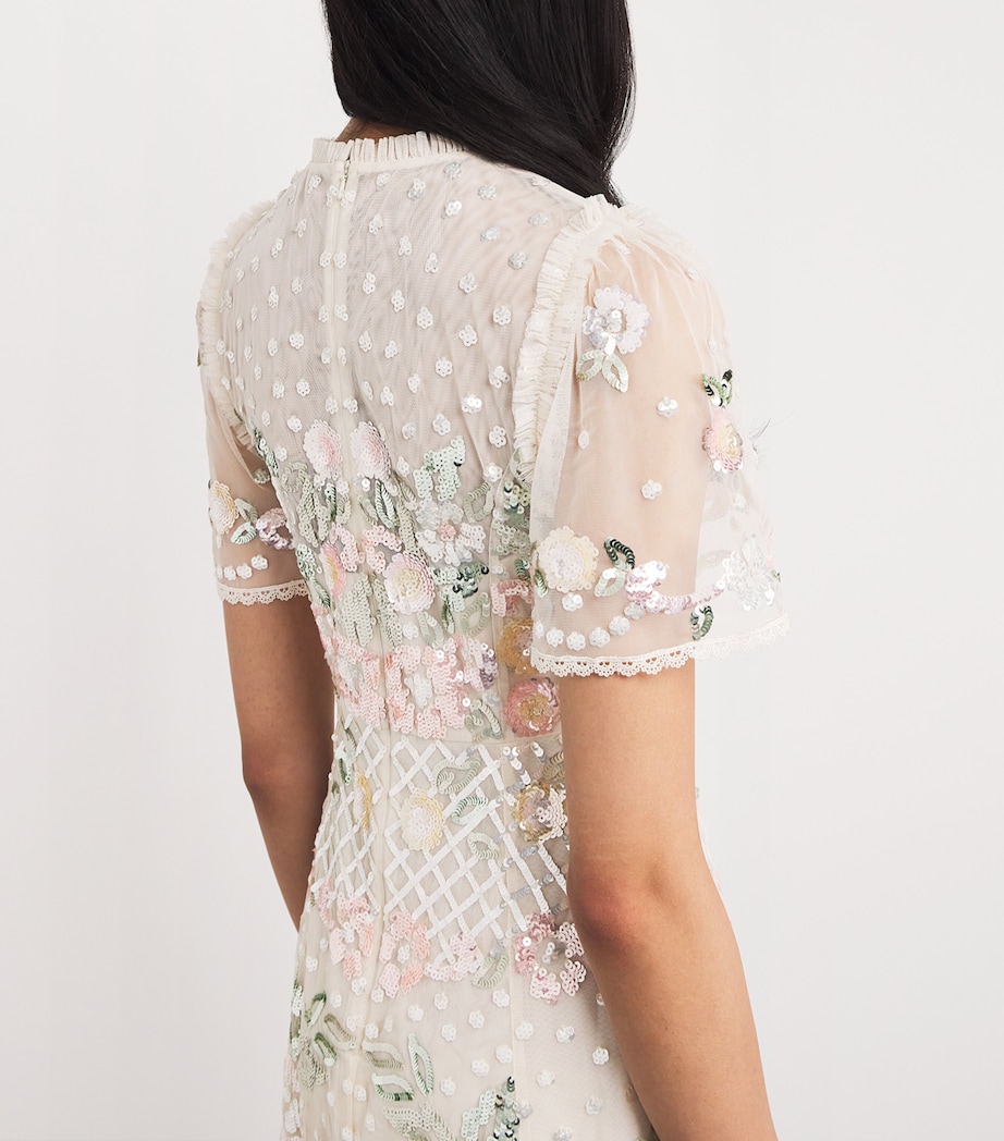 Embellished Rosalie Ballerina Midi Dress CREAM Image 4