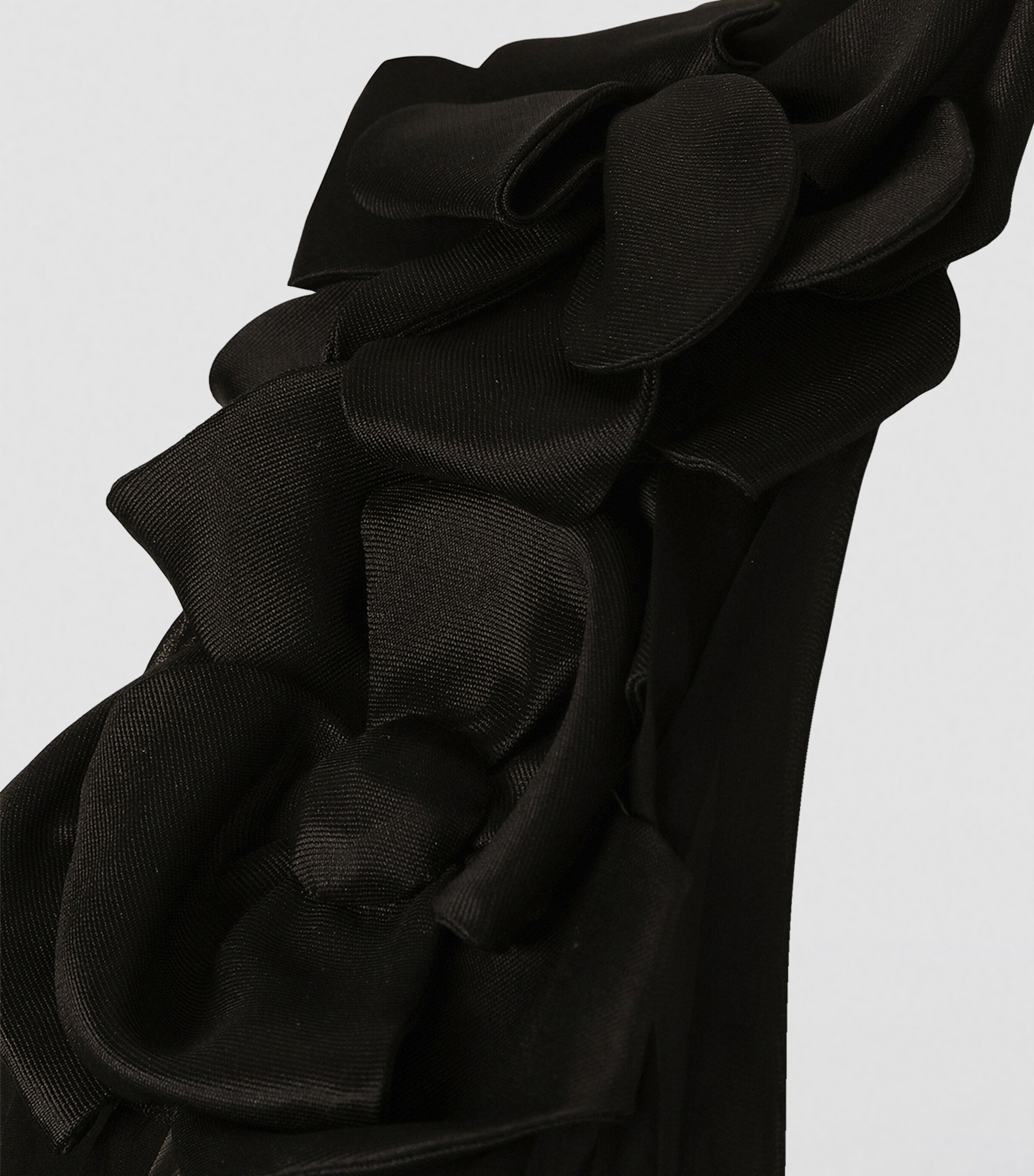 Dolce&Gabbana Womens Silk Rose Halterneck Gown Black Image 10