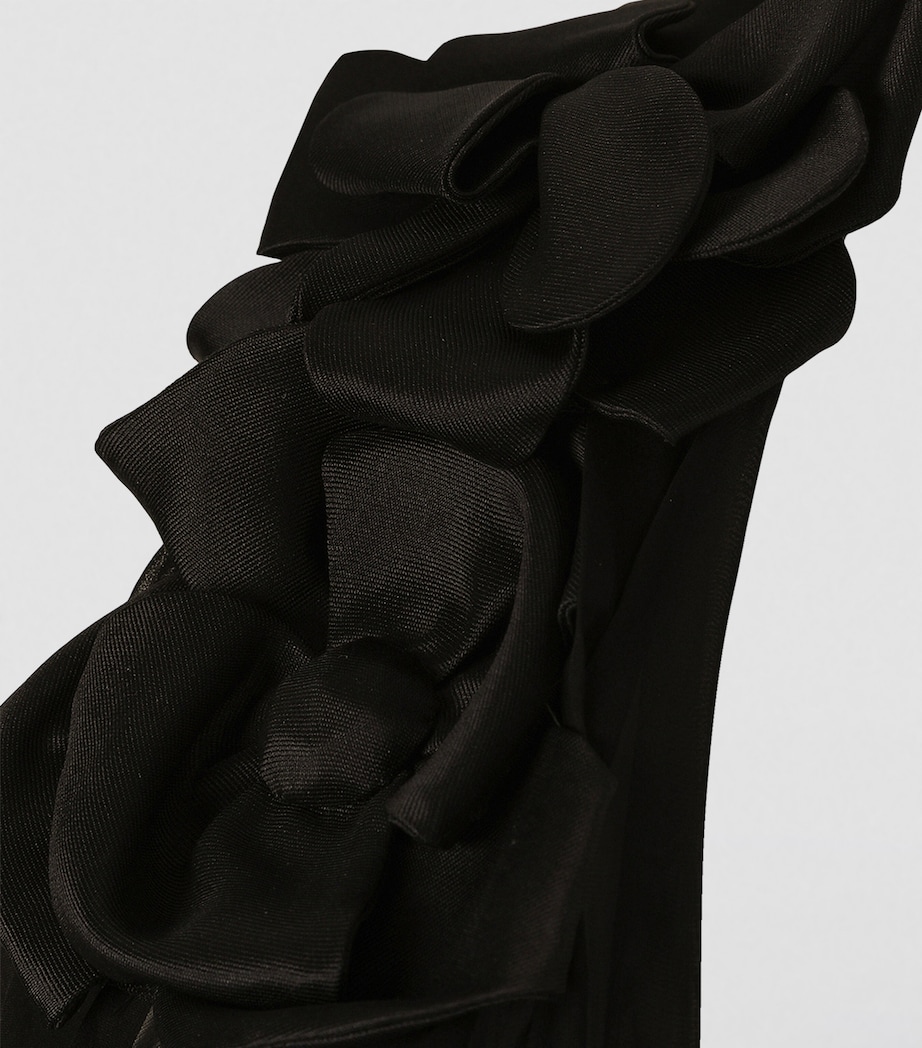 Silk Rose Halterneck Gown N0000-BLACK Image 10