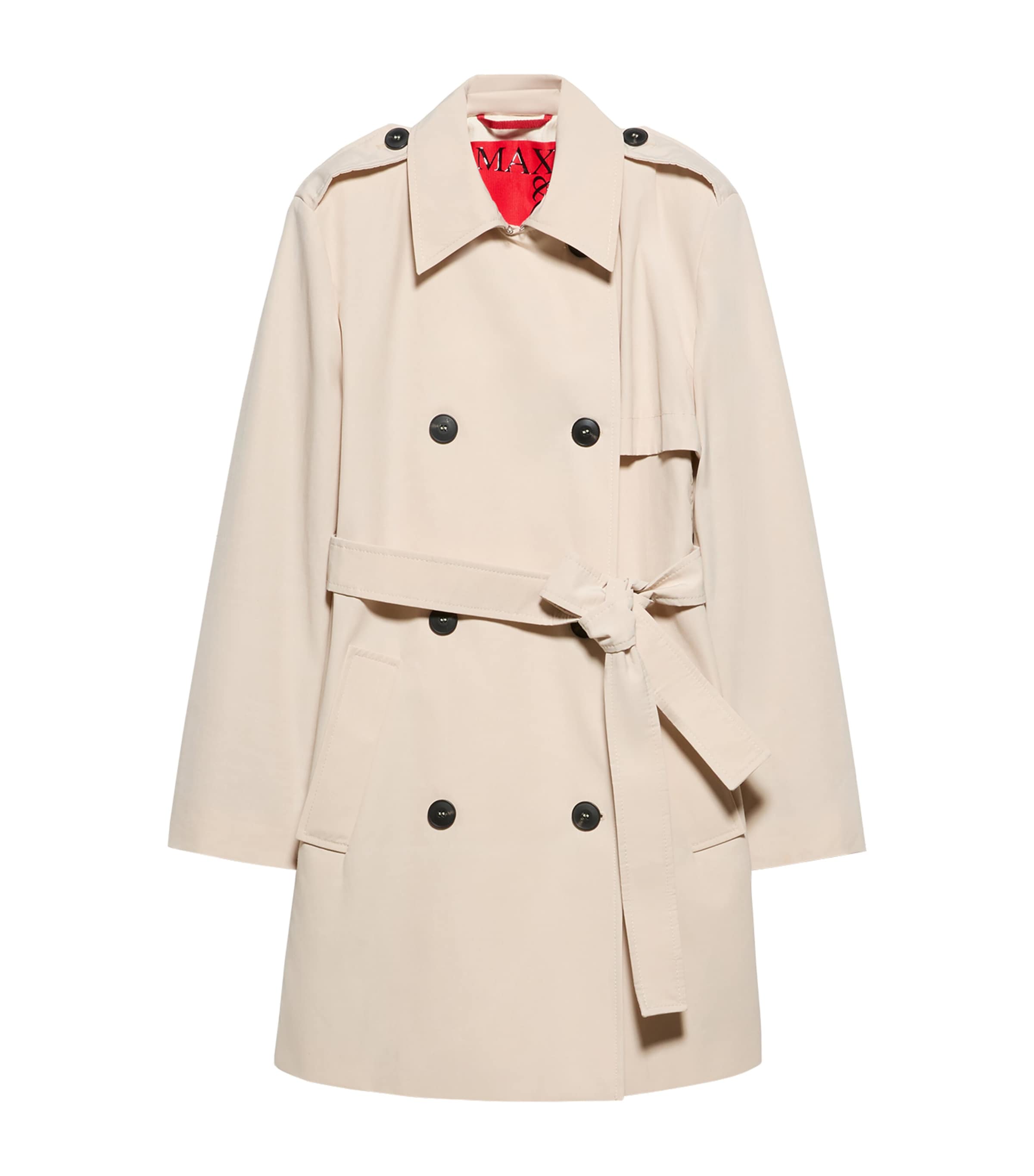 MAX&Co. Womens Oversized Waterproof Trench Coat Beige Image 1