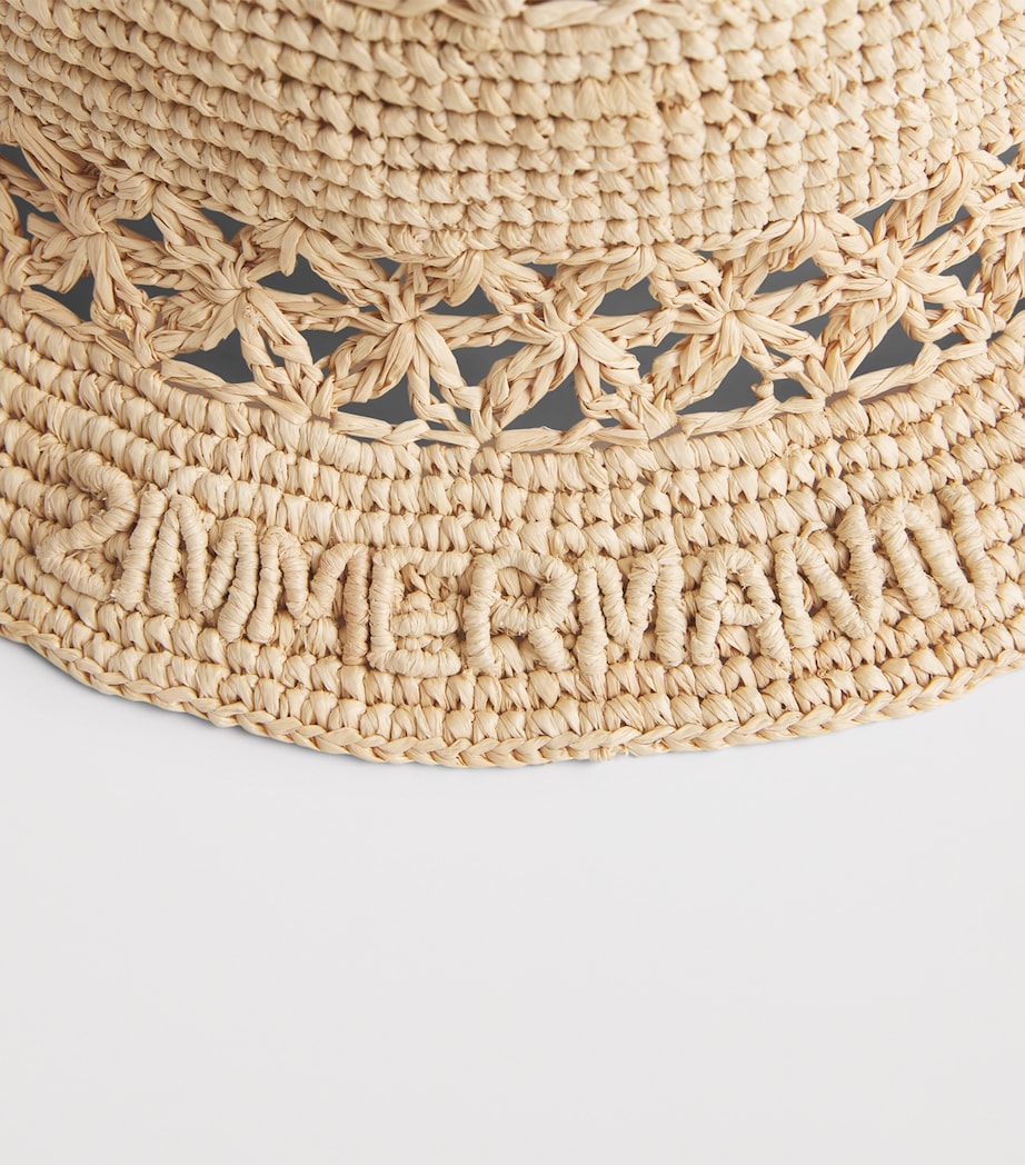 Zimmermann Raffia Woven Bucket Hat Natural Image 5
