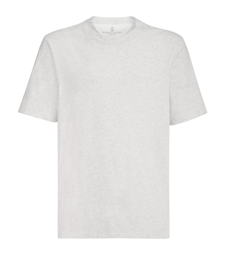 Brunello Cucinelli Mens Cotton Crew-Neck T-Shirt White Image 1