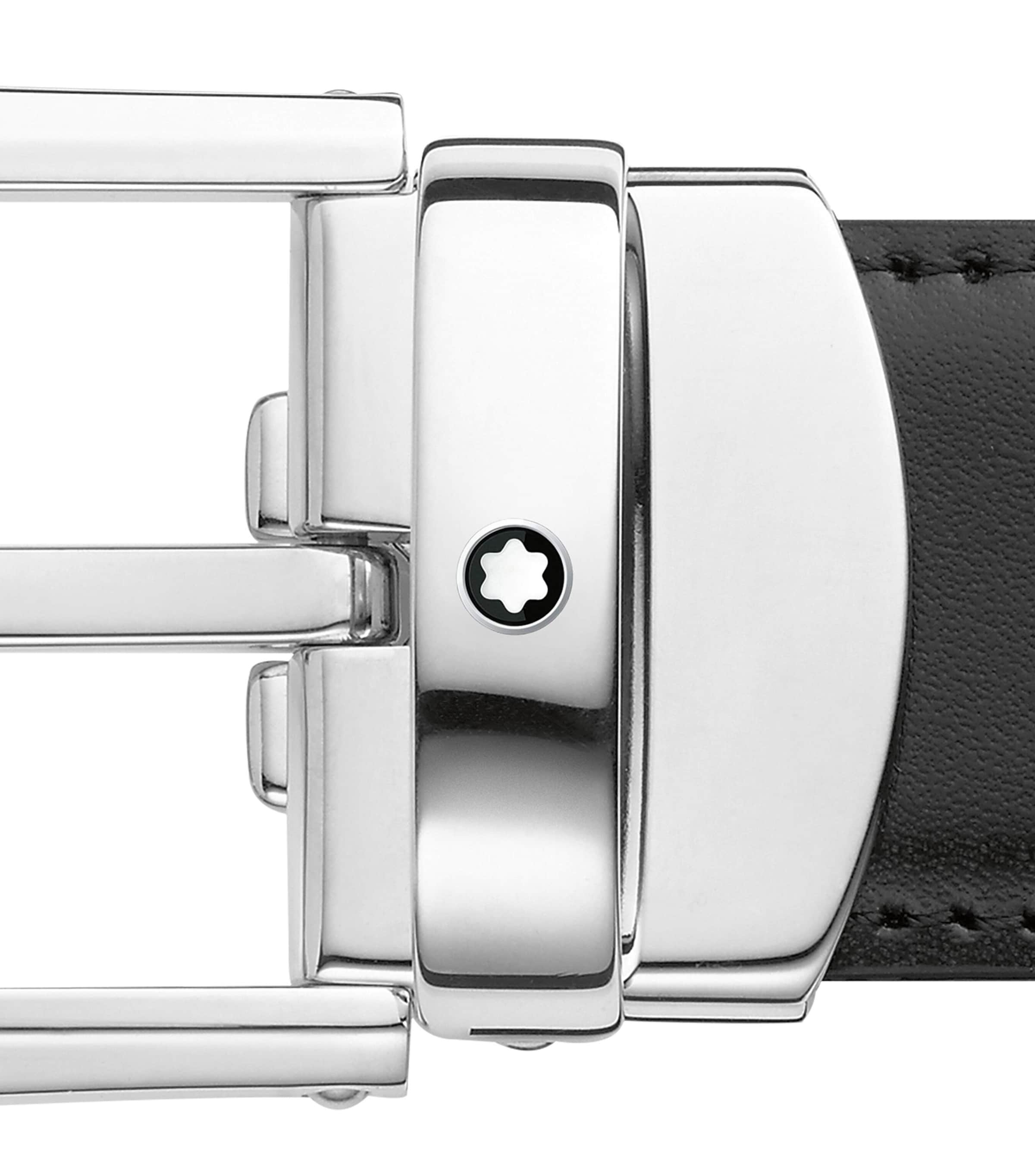 Leather Horseshoe Reversible Belt BLACK/BROWN Image 3