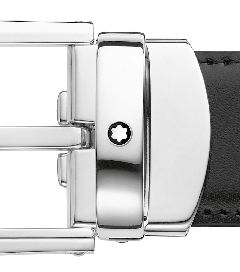 Leather Horseshoe Reversible Belt BLACK/BROWN Image 3