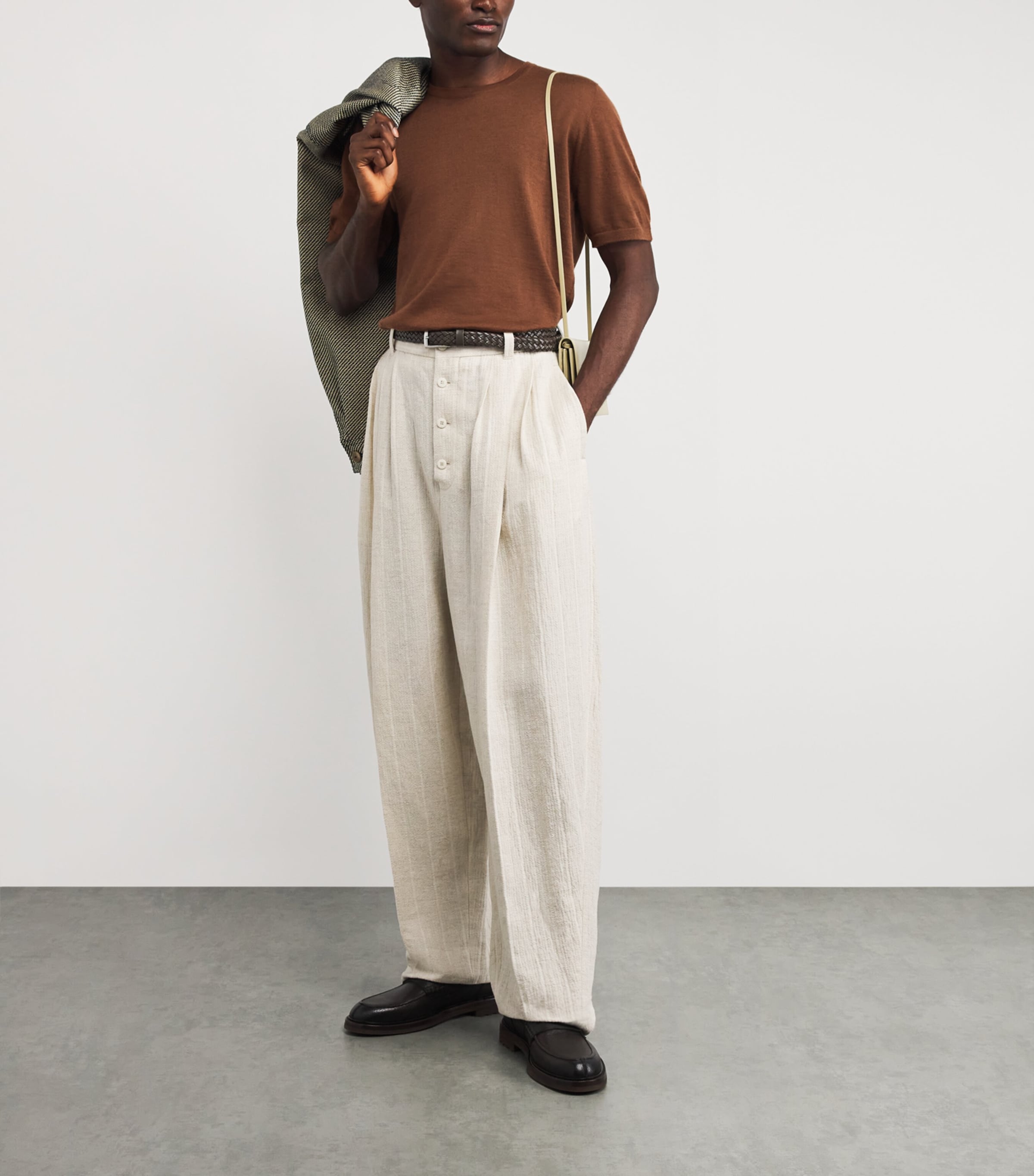 Superfine Cashmere T-Shirt SB7300 DARK CAMEL Image 2