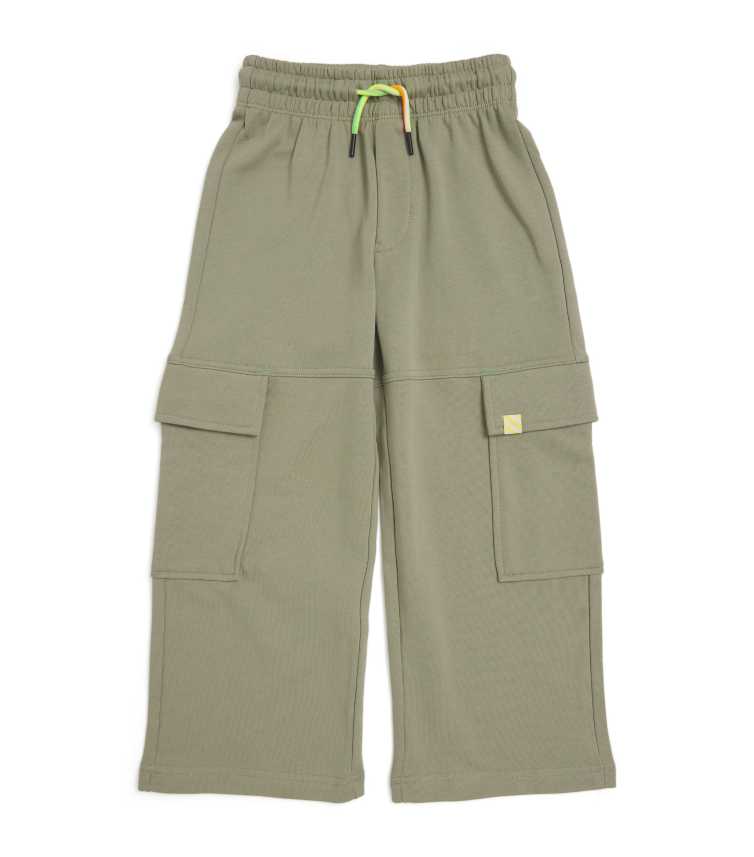 Cotton Cargo Sweatpants (4-10 Years) 602LIME Image 1