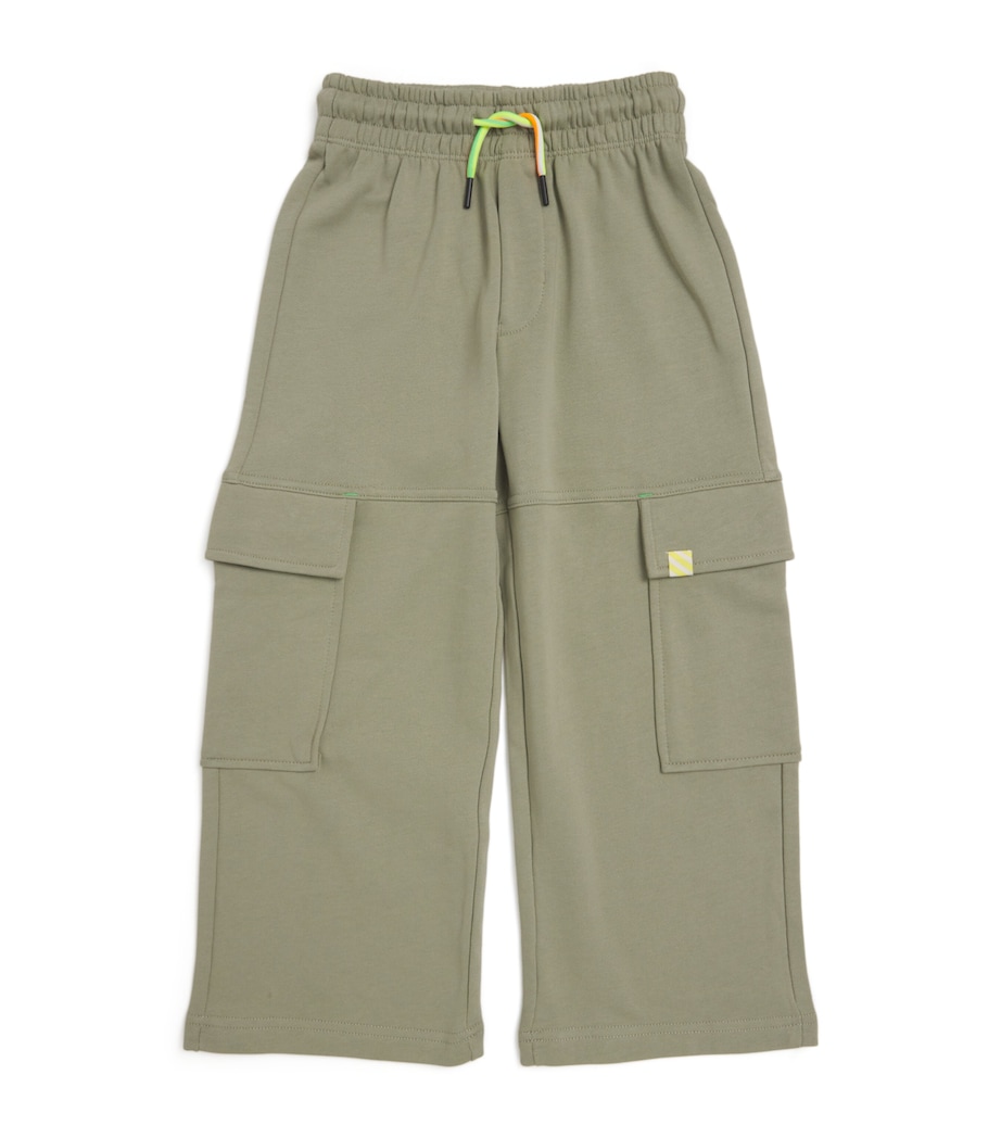 Cotton Cargo Sweatpants (4-10 Years) 602LIME Image 1
