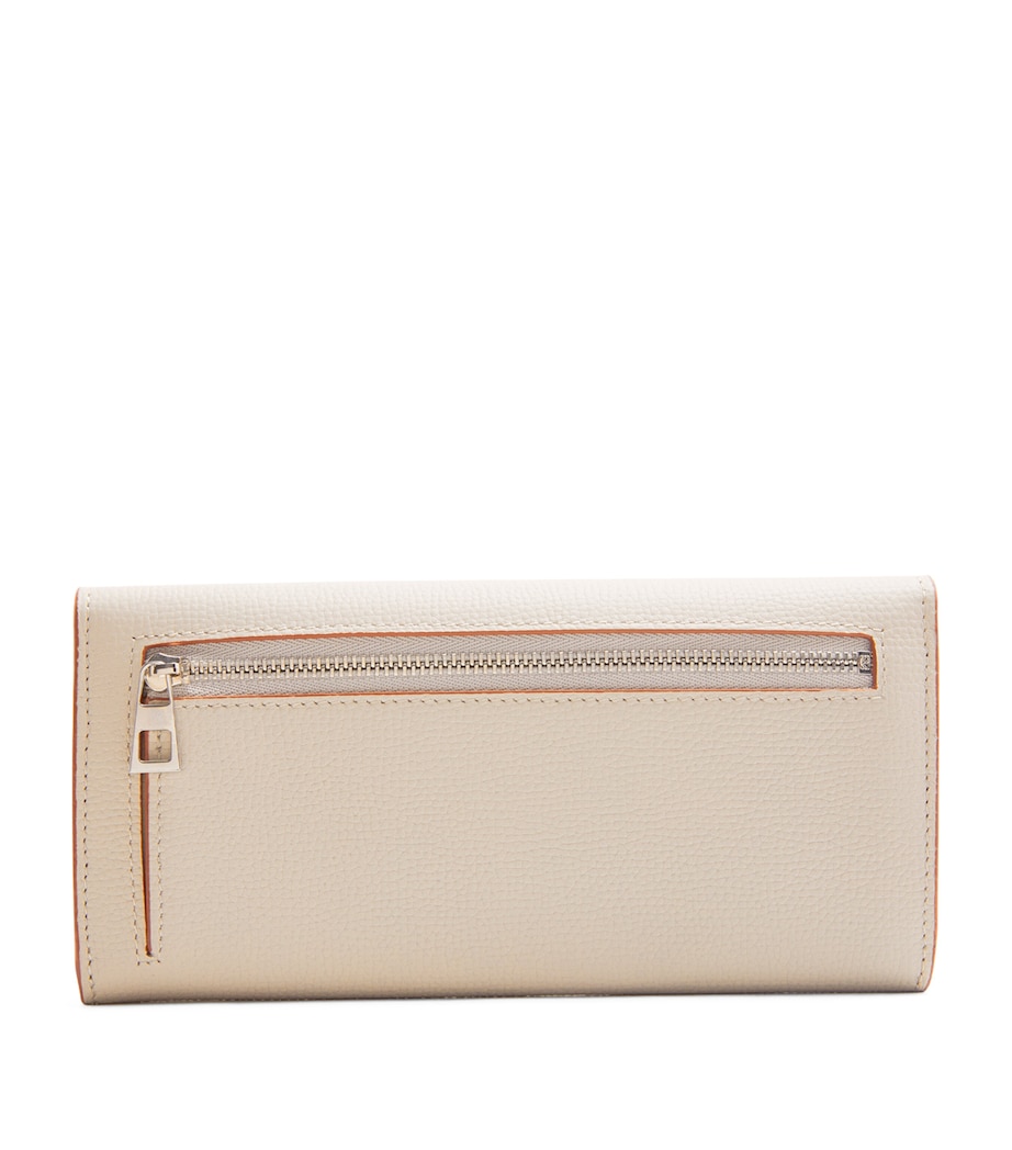 LOEWE Calfskin Anagram Continental Wallet Light Ghost Image 3