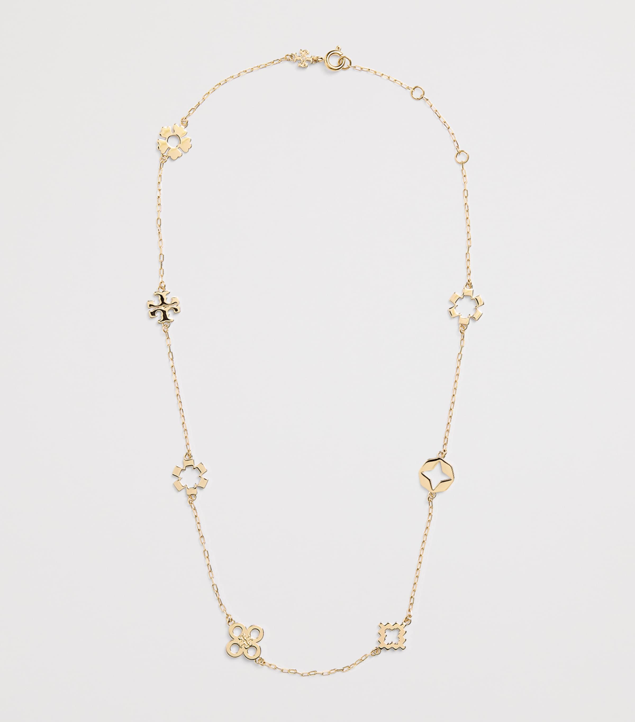 Gold-Plated Forget Me Not Necklace TORY GOLD Image 3