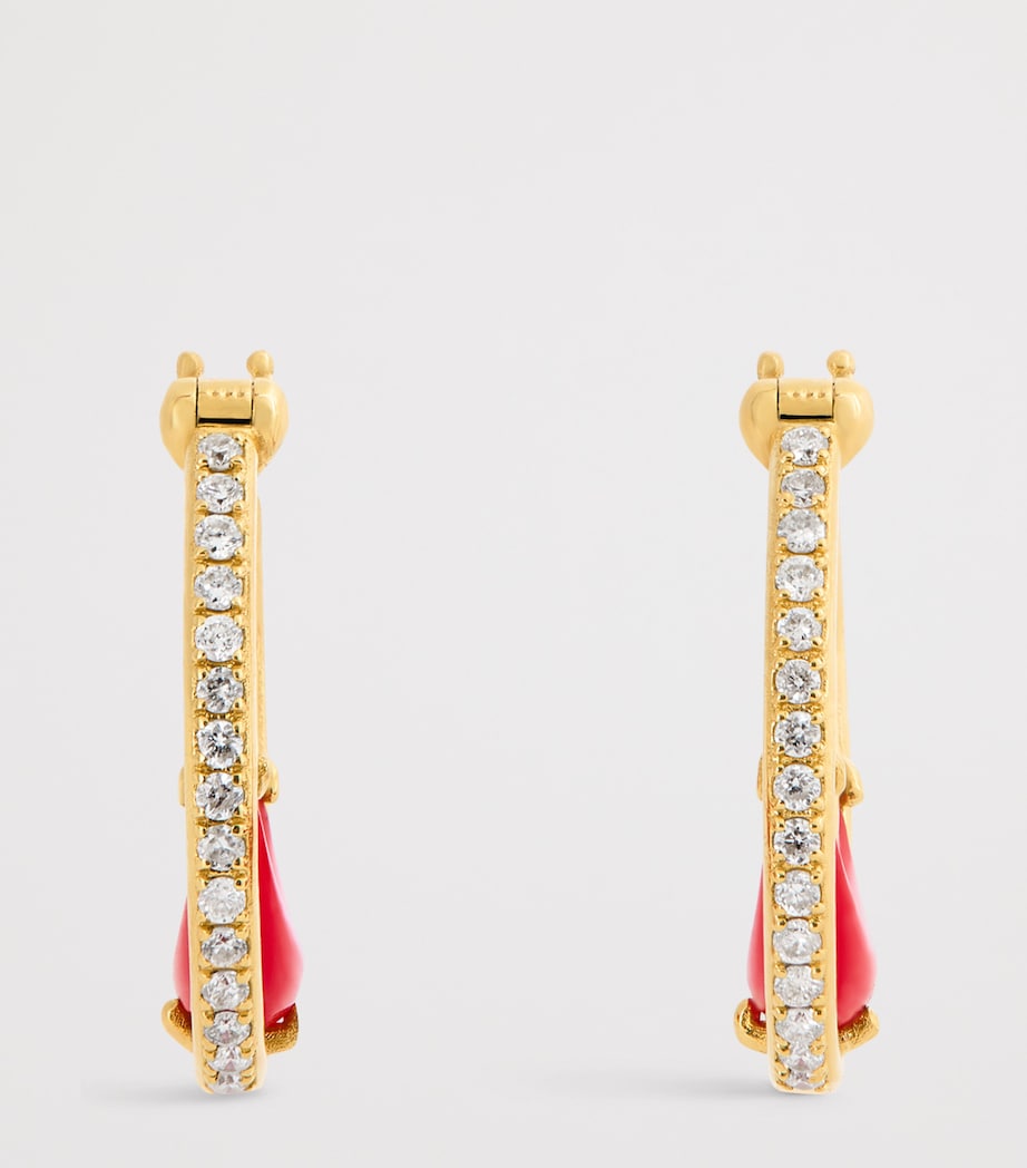 Yellow Gold and Diamond Bloop Moon Lot N*91 Hoop Earrings YELLOW GOLD Image 3