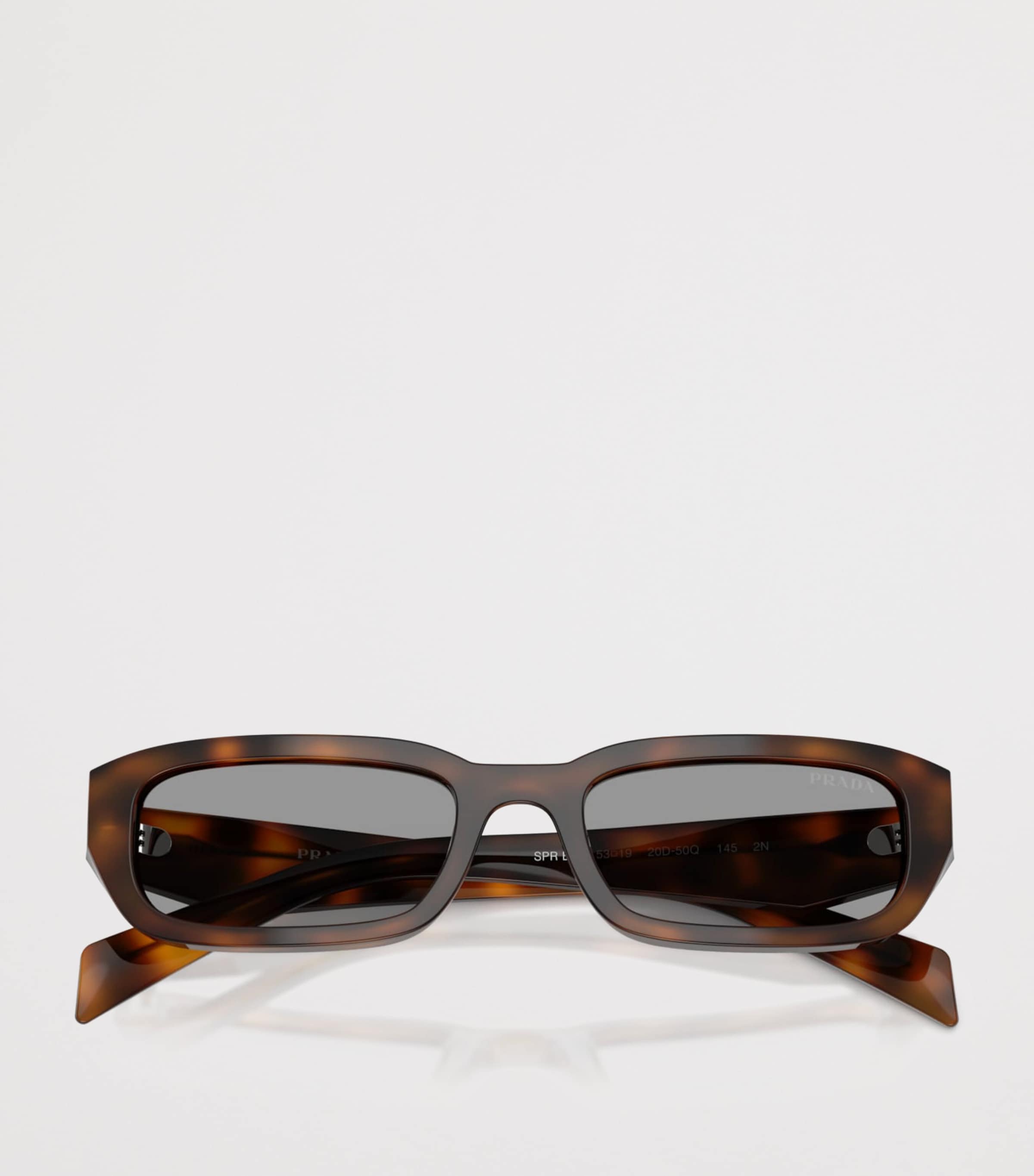 Prada Tortoiseshell Rectangle Sunglasses Brown Image 5