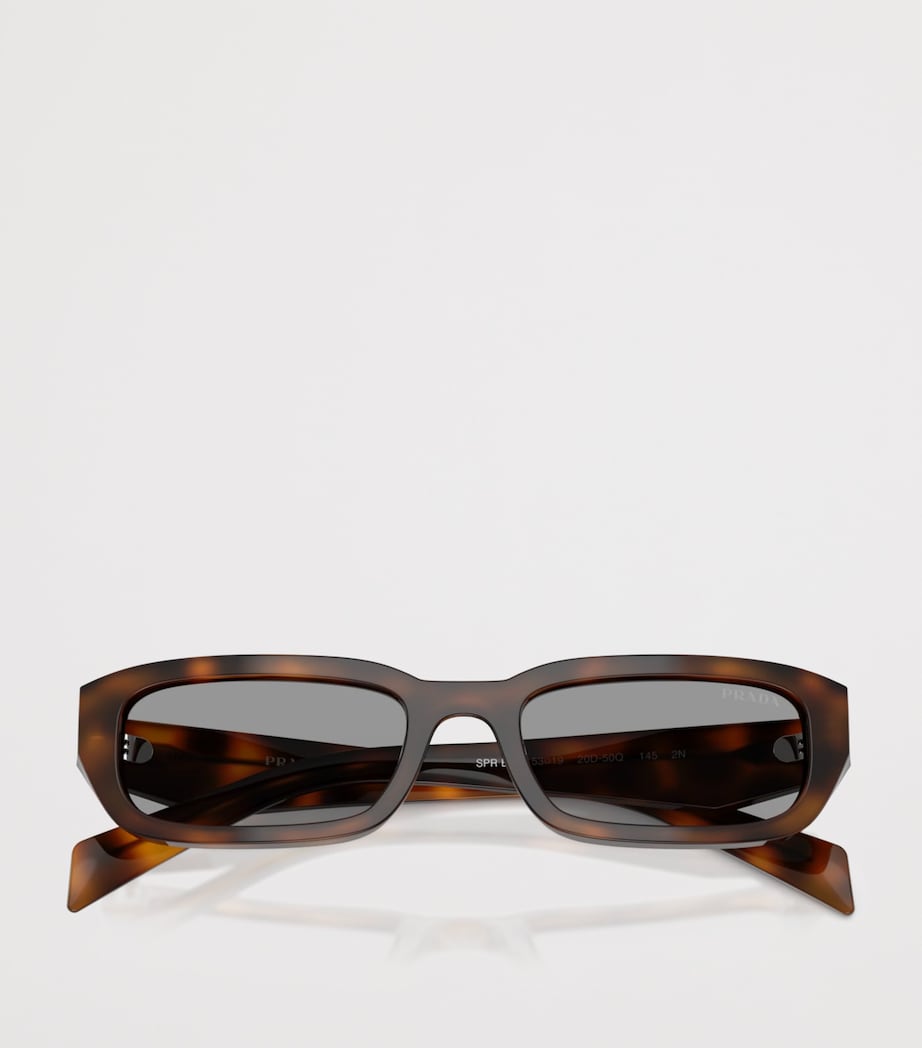 Prada Tortoiseshell Rectangle Sunglasses Brown Image 5