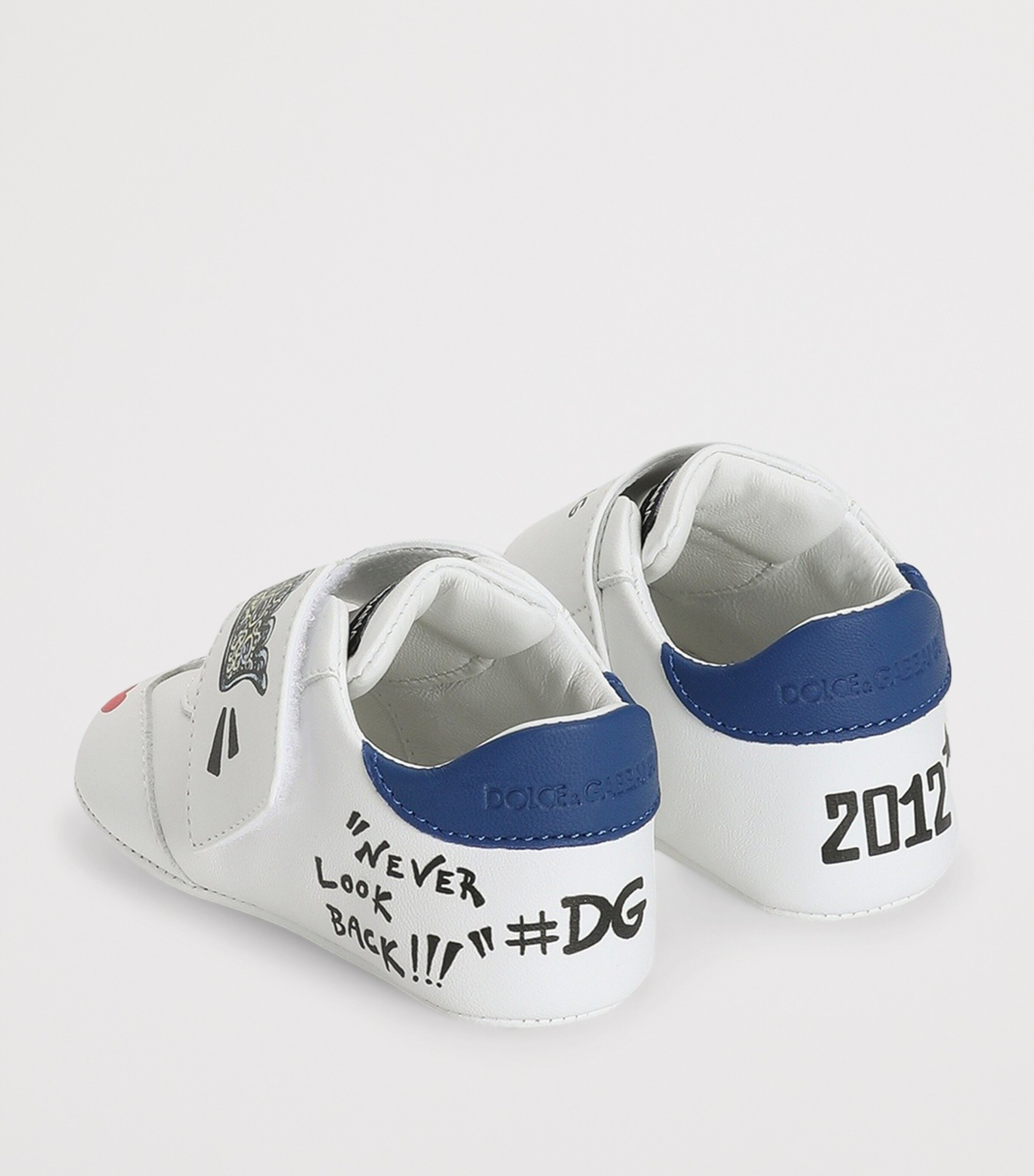 Dolce&Gabbana Kids Leather Low-Top Sneakers Scritte Image 3