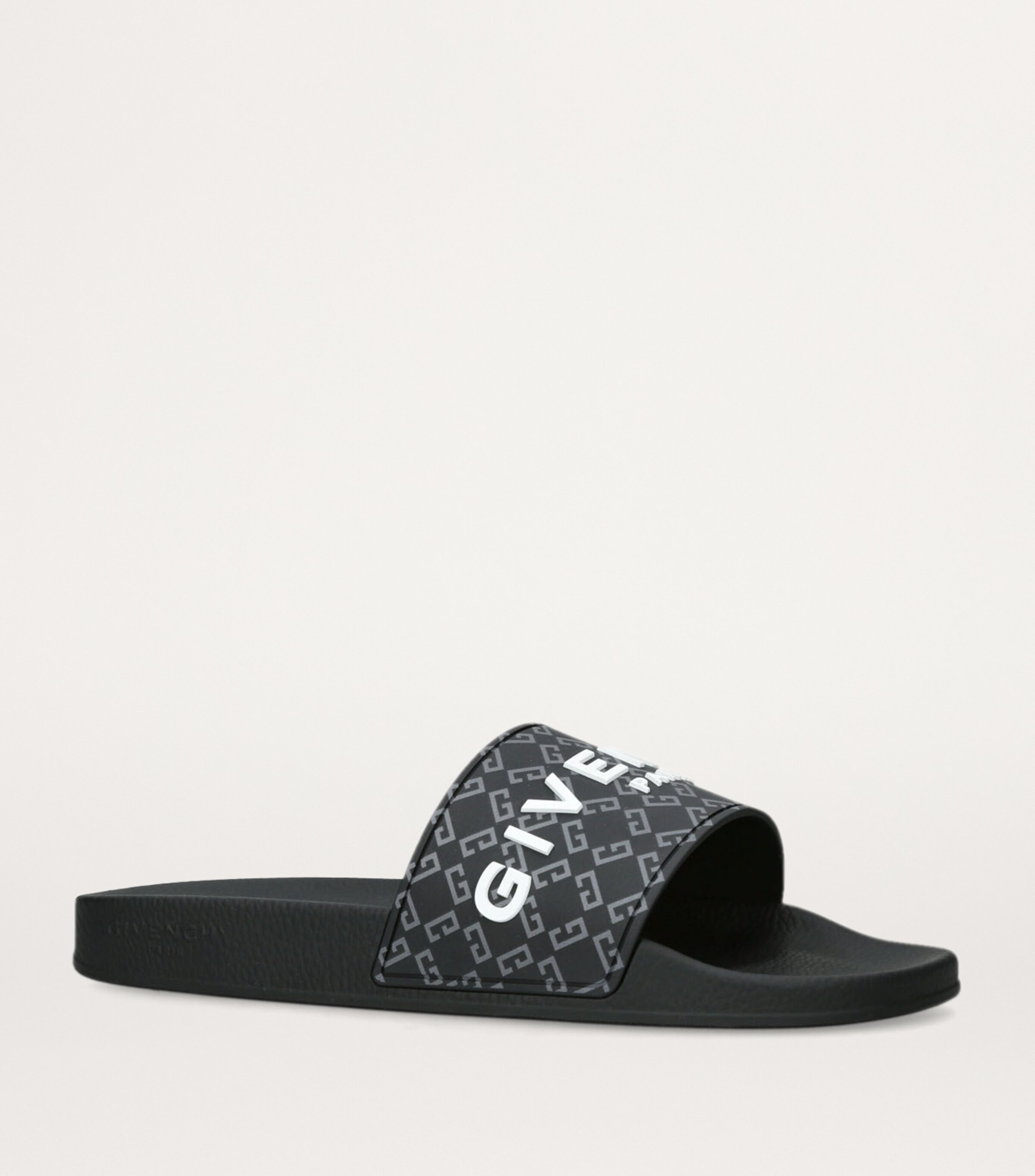 Rubber Monogram Logo Slides BLACK Image 3