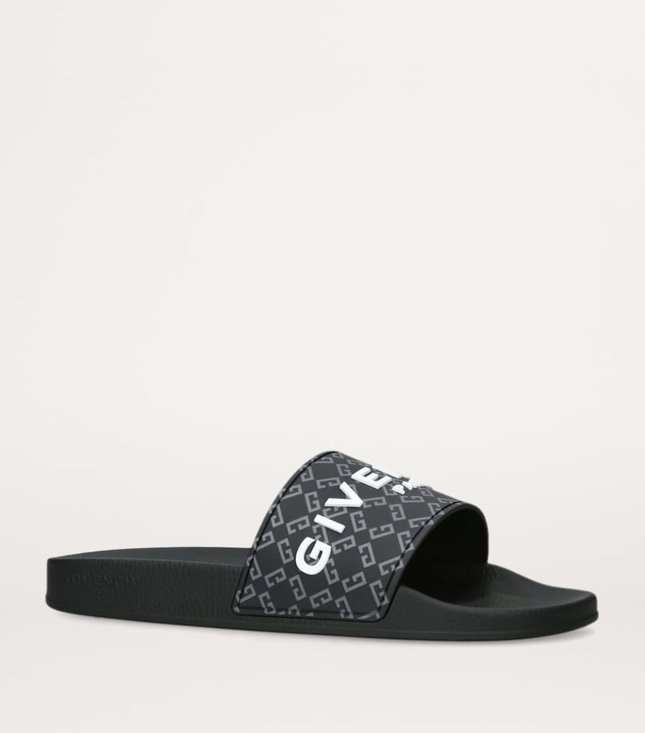 Rubber Monogram Logo Slides BLACK Image 3