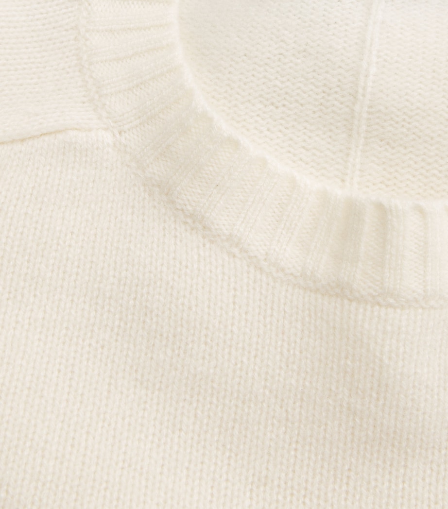 Open Cashmere Round-Neck Sweater IVORY Image 5