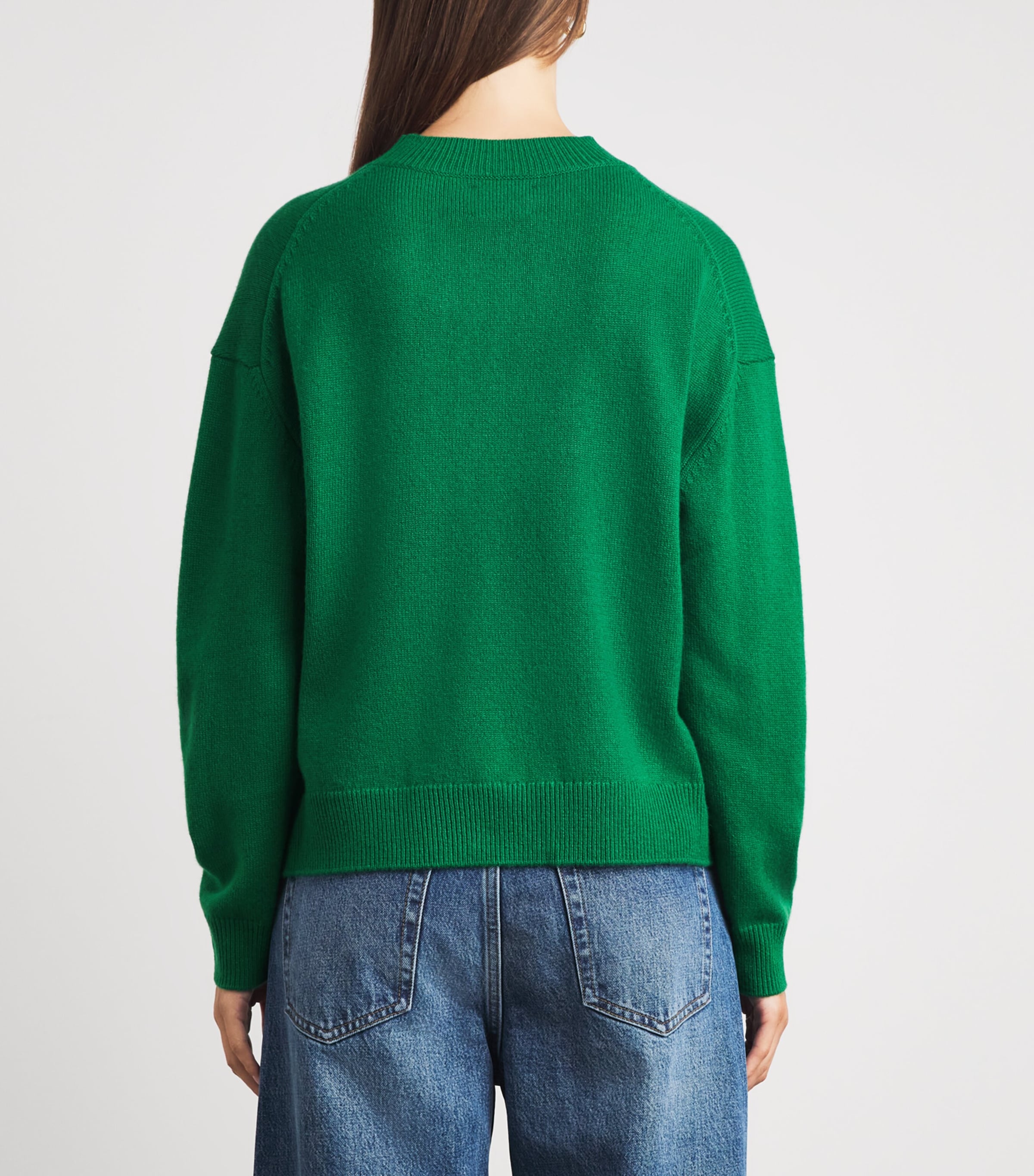 ANINE BING Womens Cashmere Lee Sweater Green Image 5