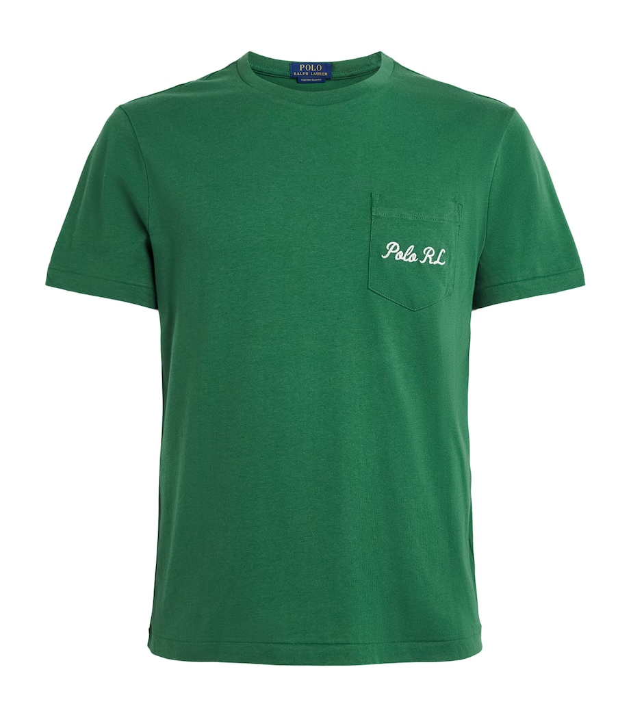 Polo Ralph Lauren Mens Cotton Logo Custom Slim-Fit T-Shirt Verano Green Image 1