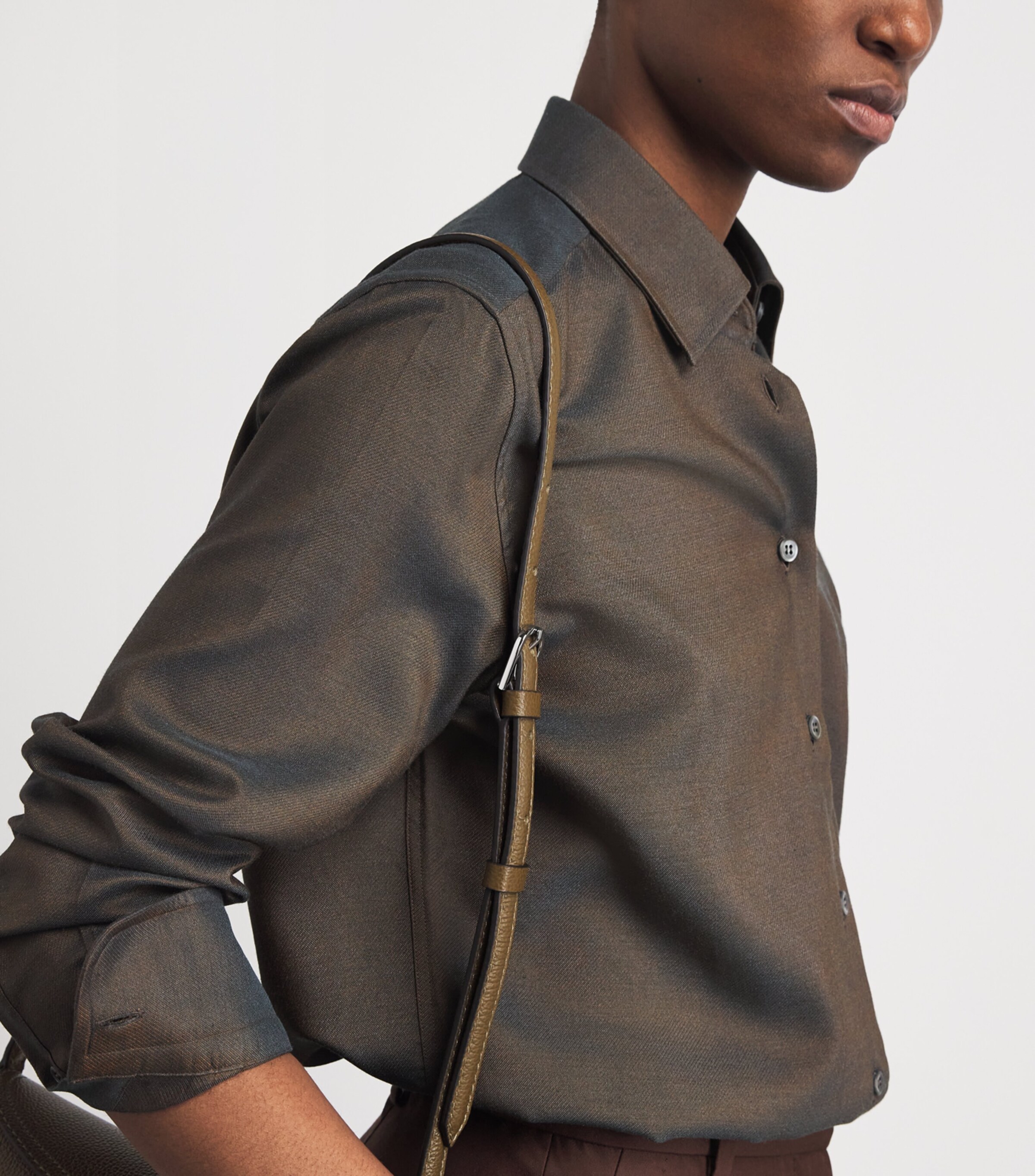 Brioni Womens Silk Button-Up Shirt Image 3
